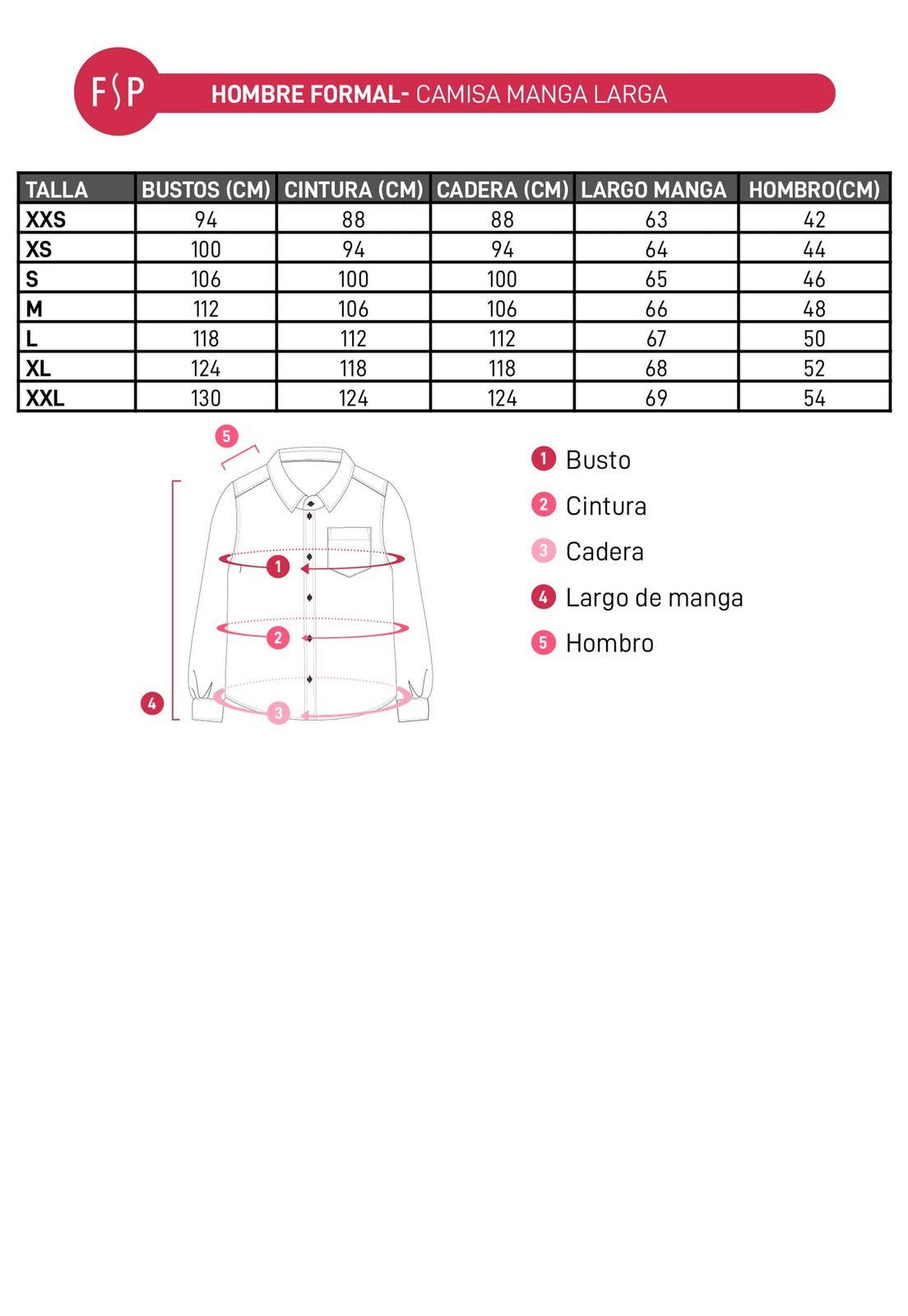 Camisa Hombre Slim Azul-4