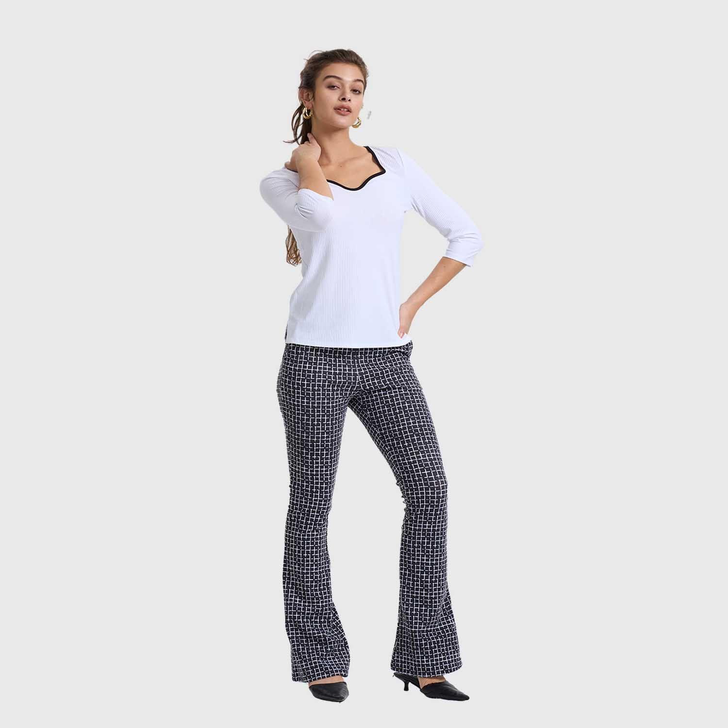 Polera Mujer Escote Corazón Blanco Fashion's Park-3