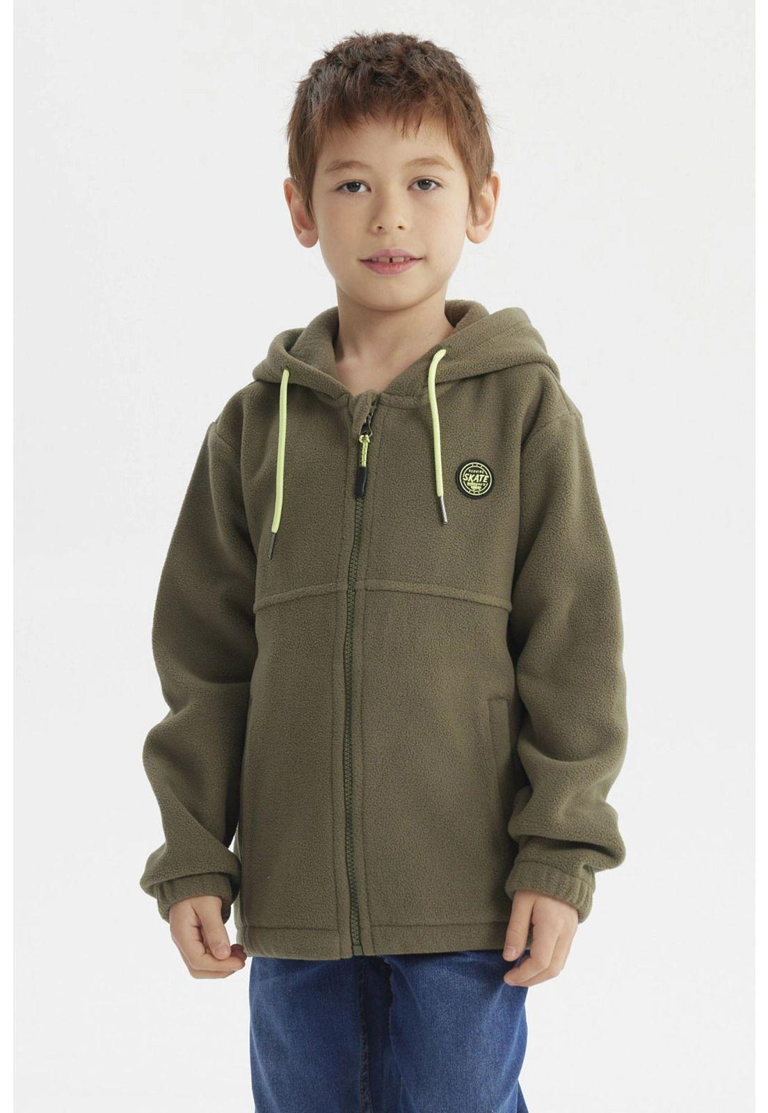 Polar Niño Básico Micropolar Verde Oscuro-0