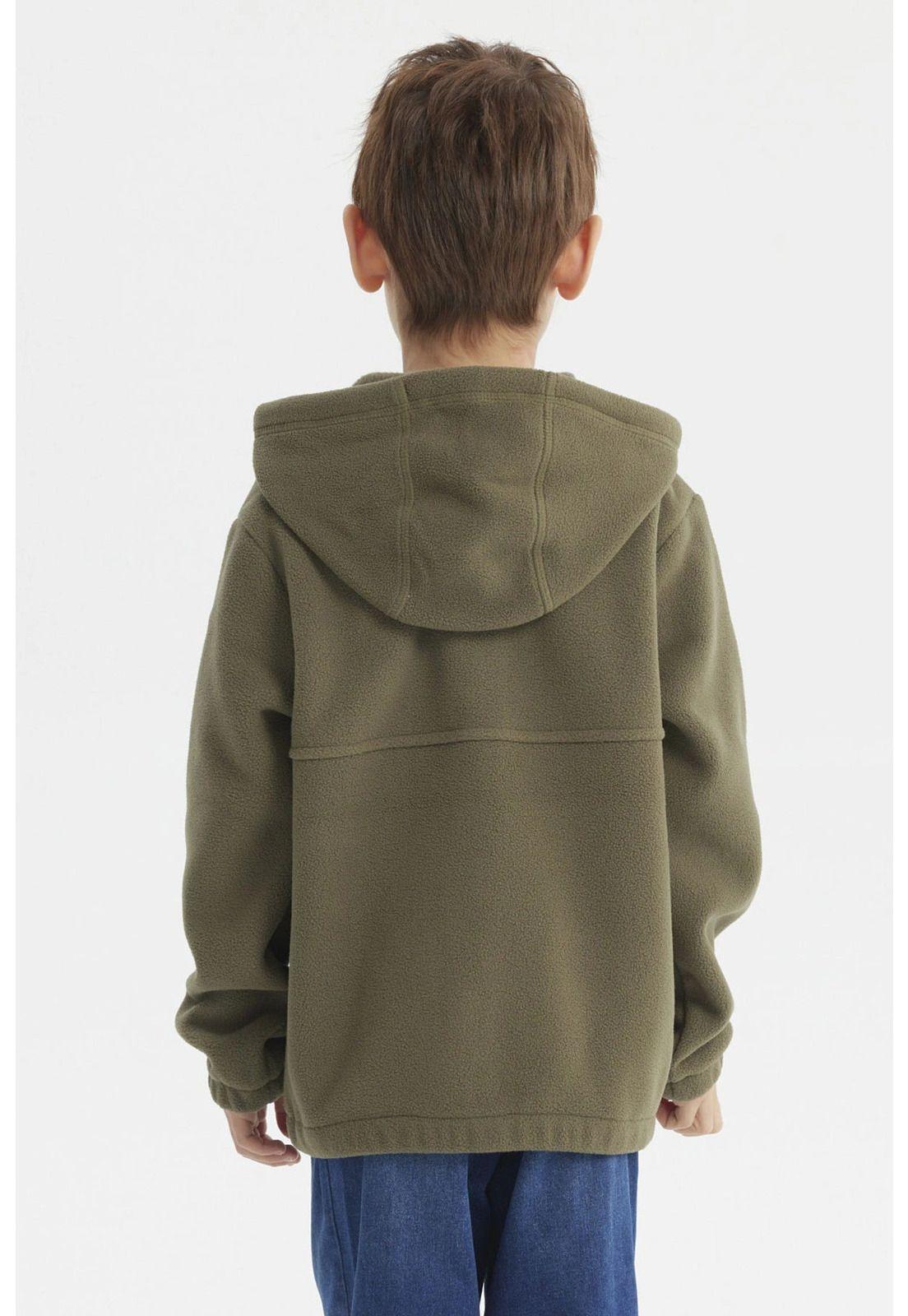 Polar Niño Básico Micropolar Verde Oscuro-2