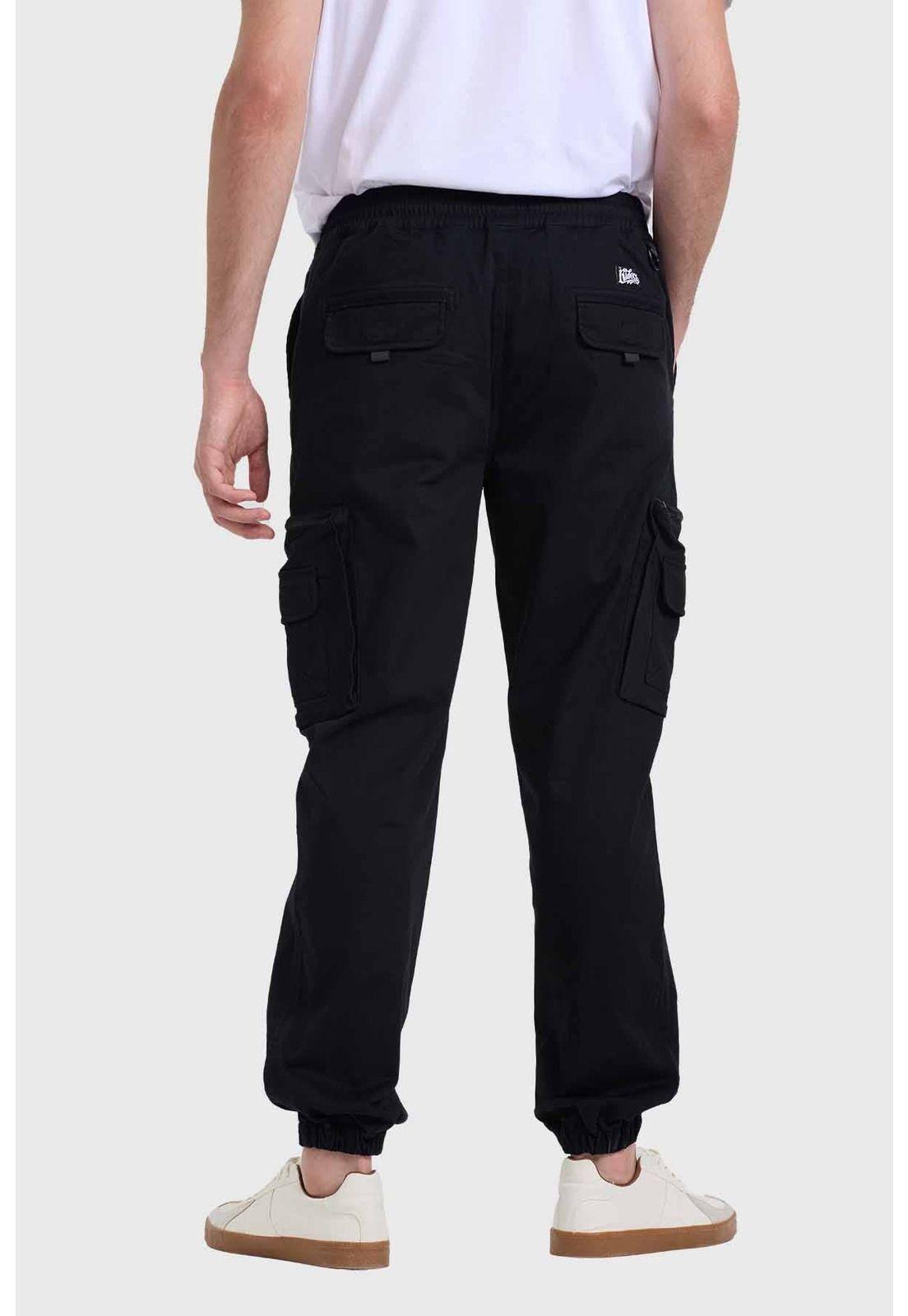 Pantalón Hombre Cargo Negro - ll-2