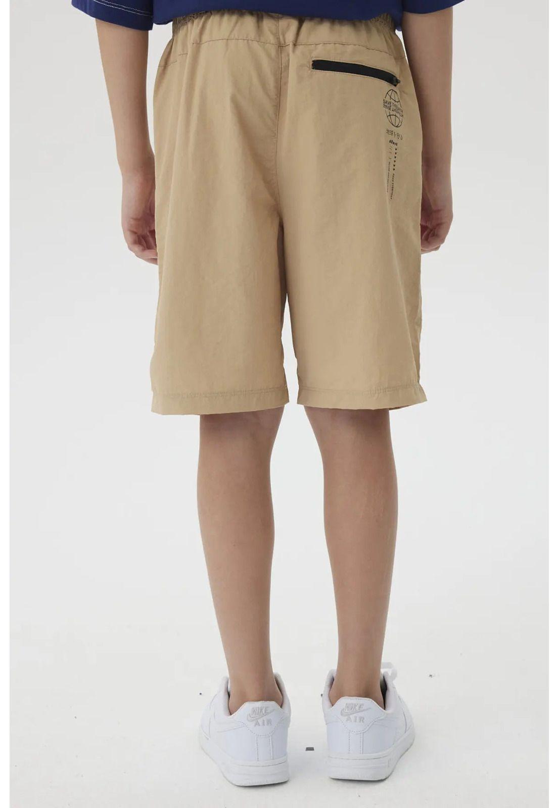 Bermuda Niño Con Cierre Kaki-2