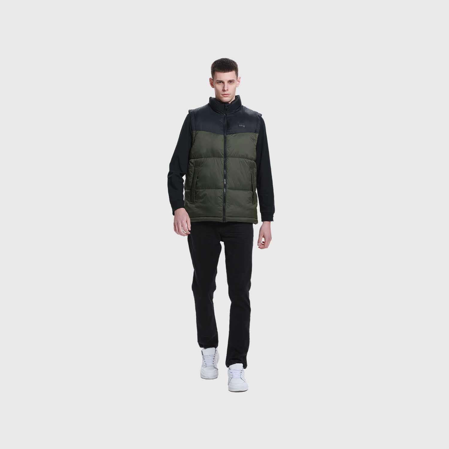 Parka Hombre Bicolor Puffa Verde Fashion's Park-3