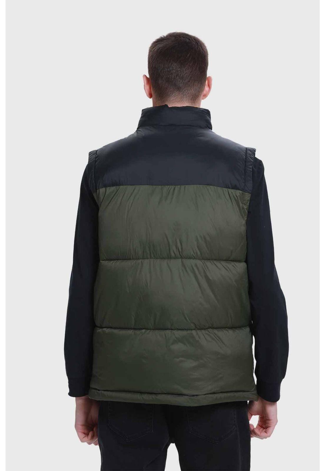 Parka Hombre Bicolor Puffa Verde-2