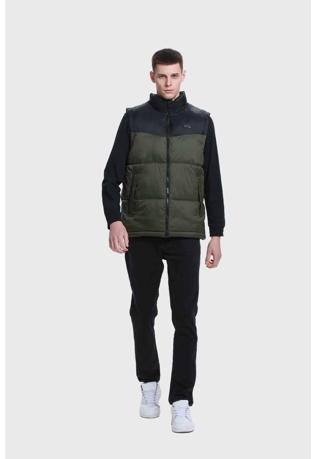 Parka Hombre Bicolor Puffa Verde-3