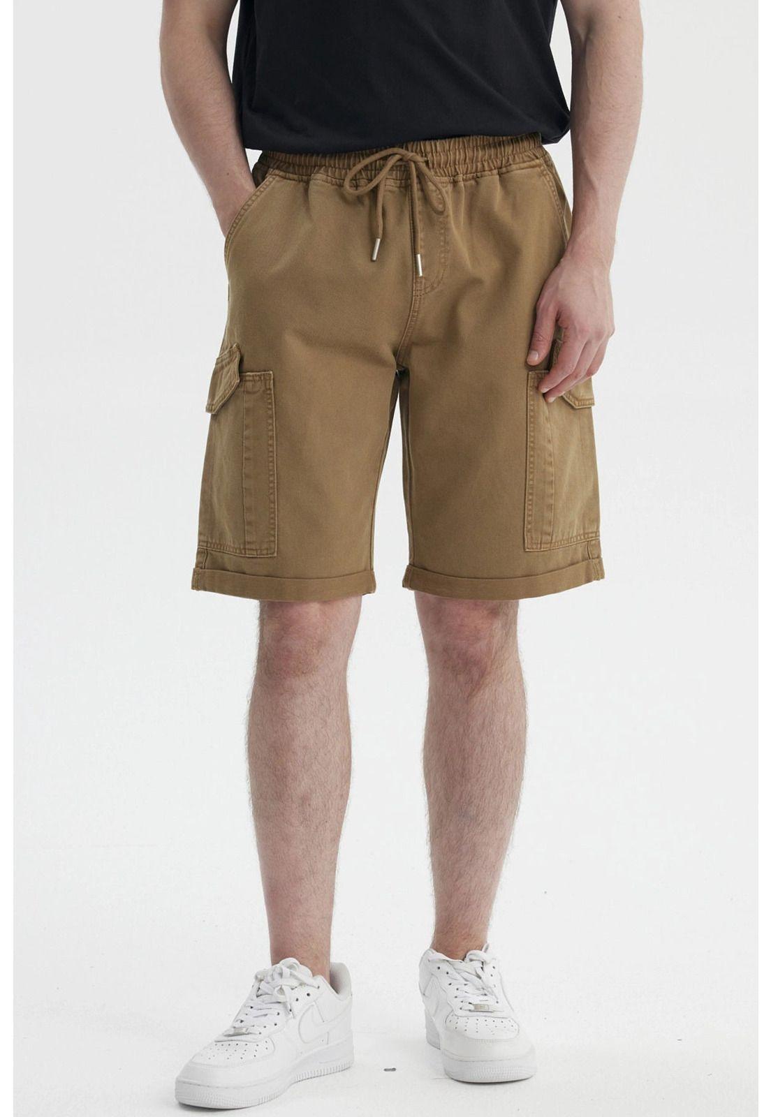 Bermuda Hombre Calce Recto Café- ll-0