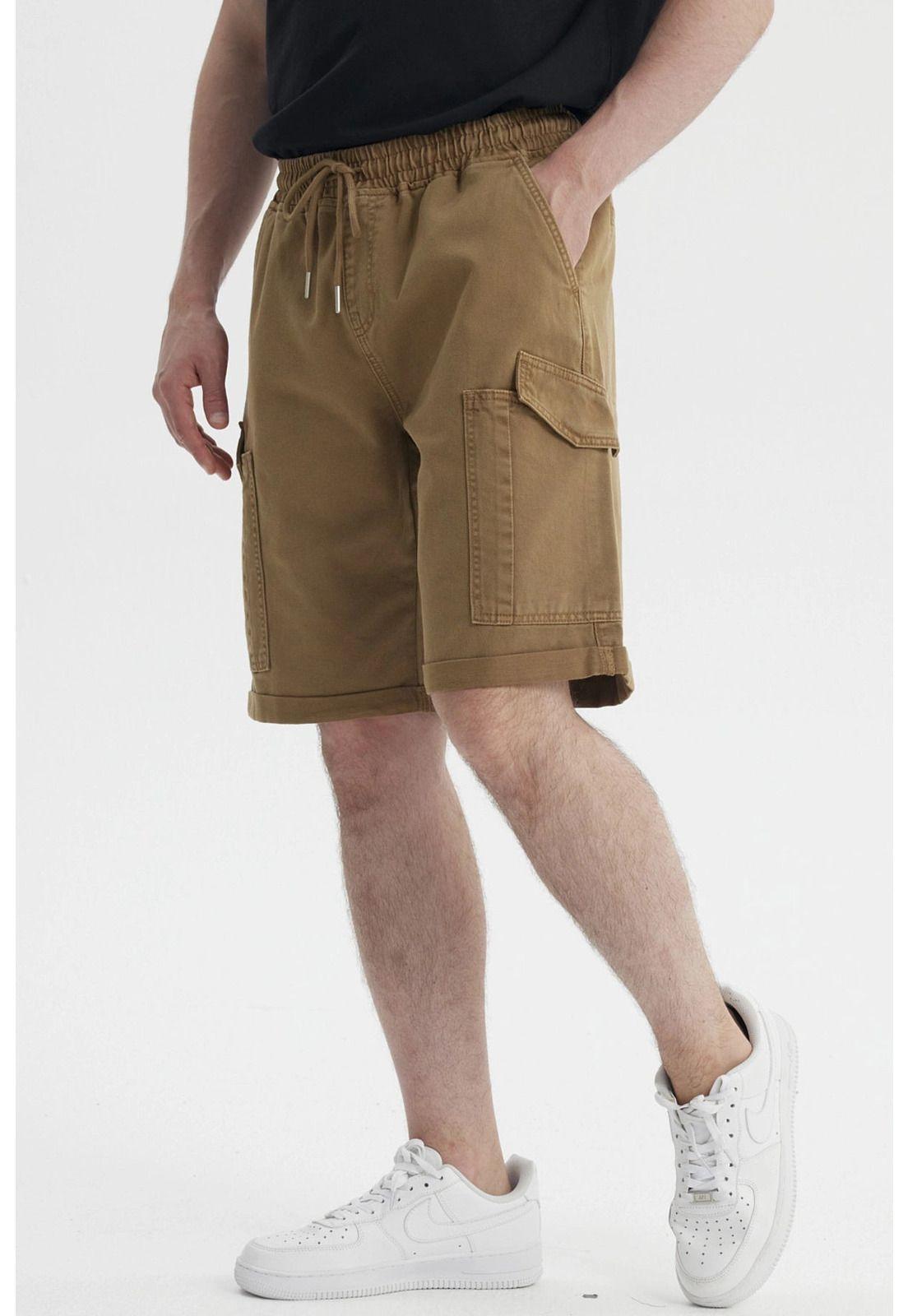 Bermuda Hombre Calce Recto Café- ll-1