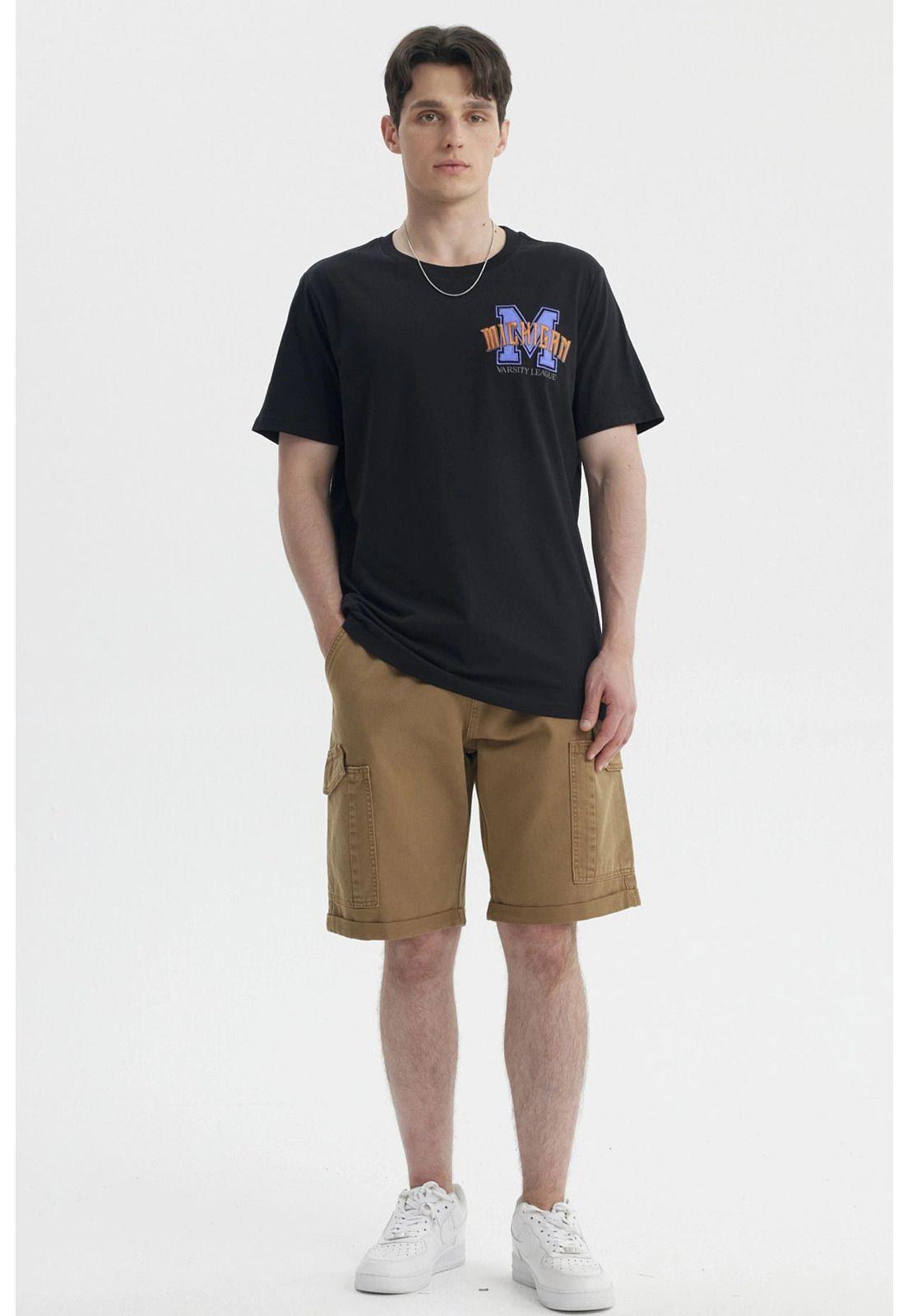 Bermuda Hombre Calce Recto Café- ll-3