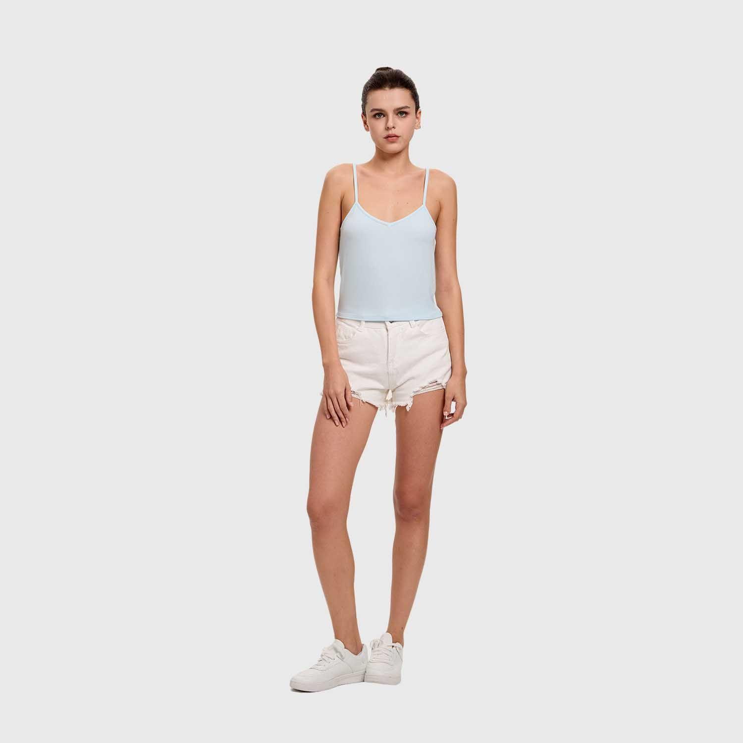 Polera Mujer Pabilo Crop Celeste Fashion's Park-3