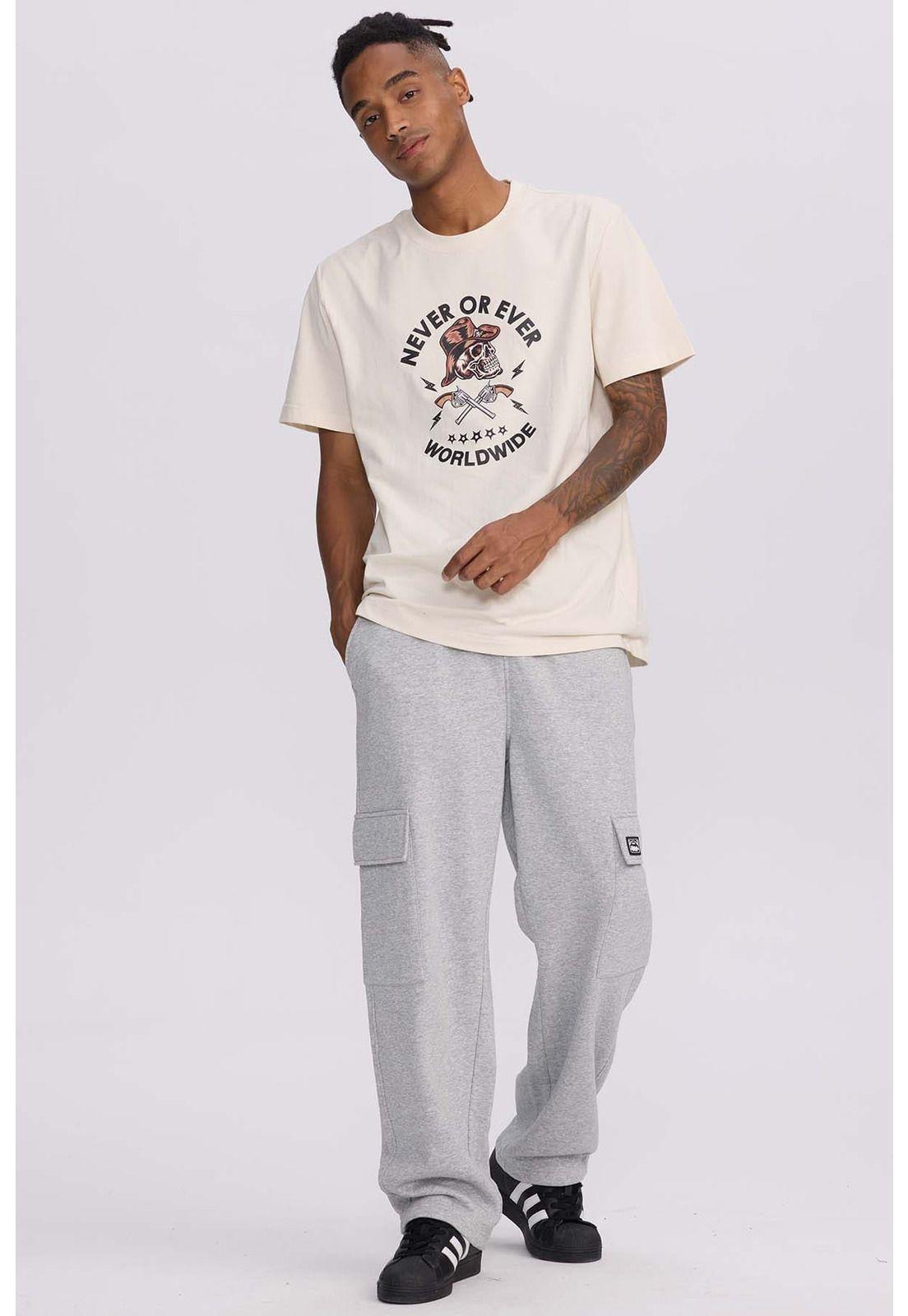 Pantalón Buzo Hombre Cargo Gris Melange - ll-3