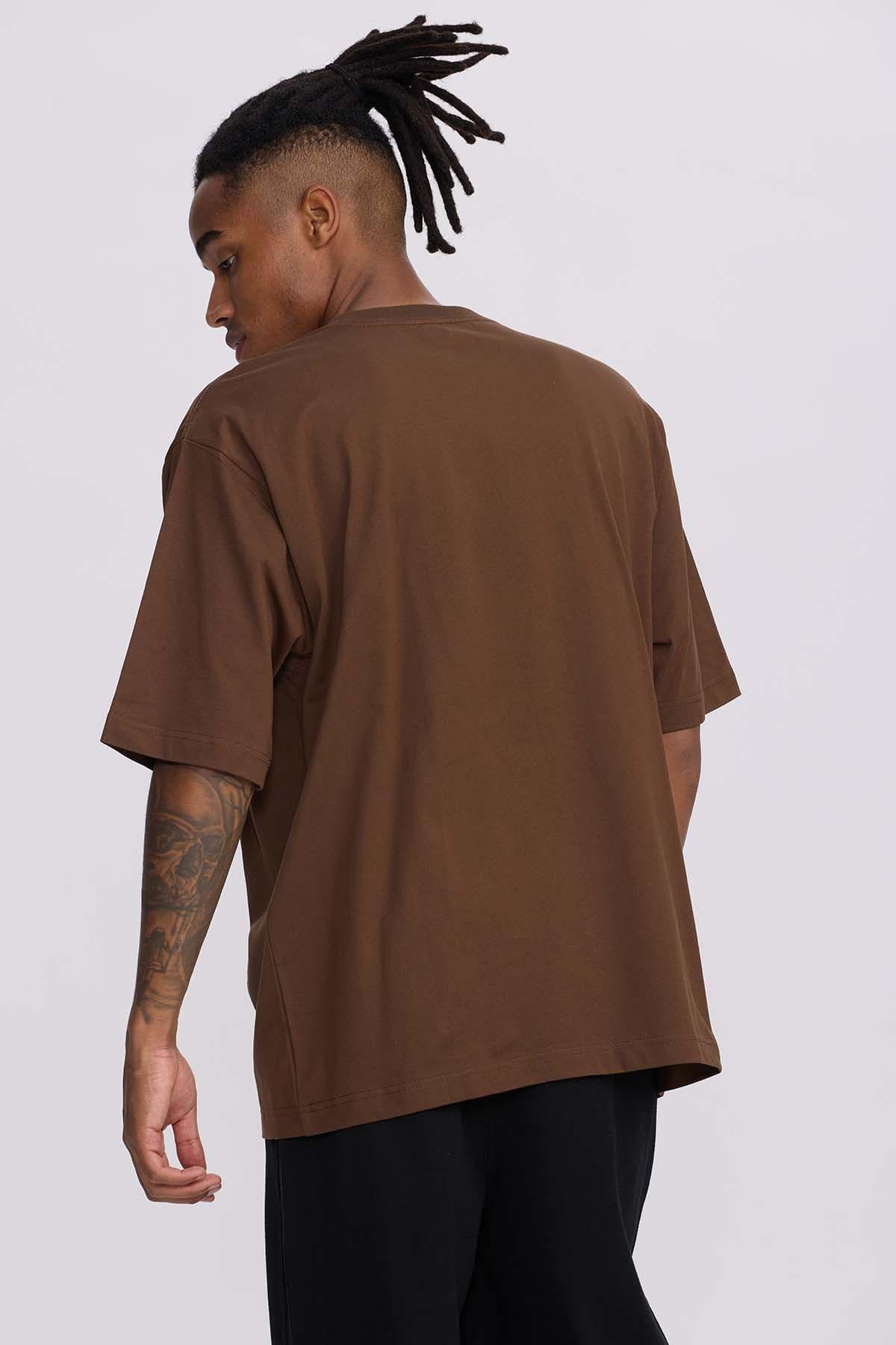 Polera Hombre Print Central West Chocolate-2