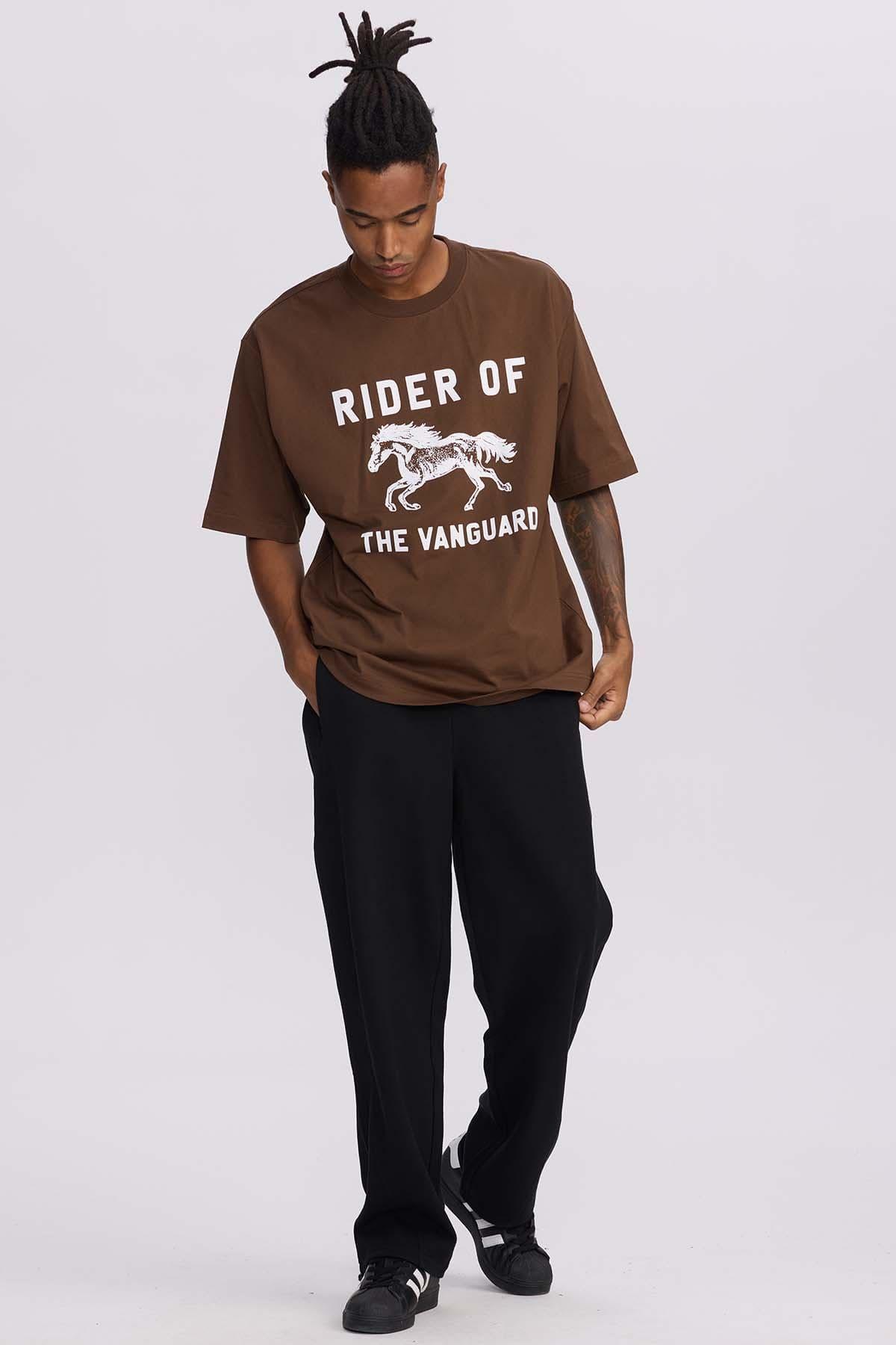 Polera Hombre Print Central West Chocolate-3