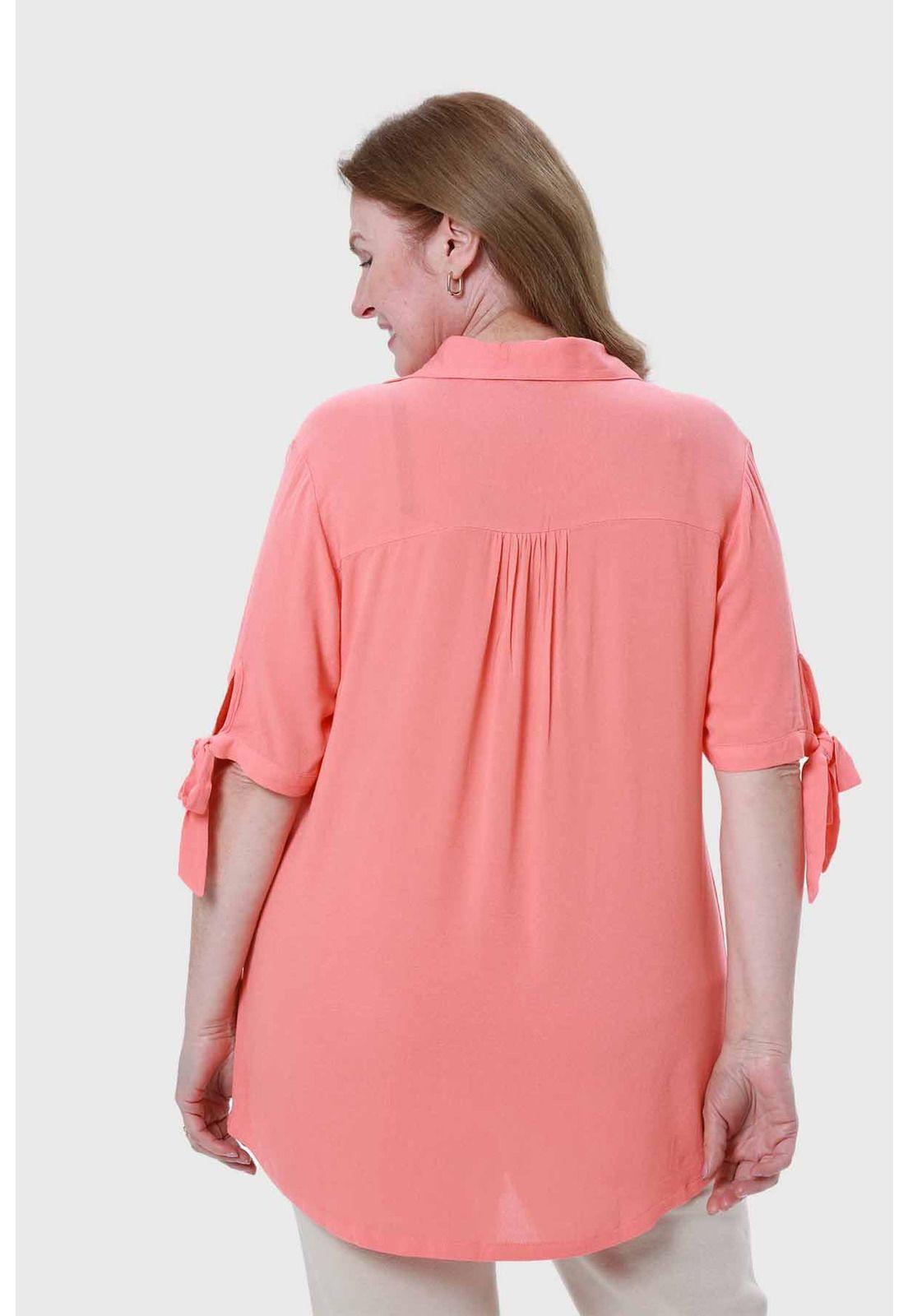 Blusa Mujer Aplicación Amarra Damasco-2