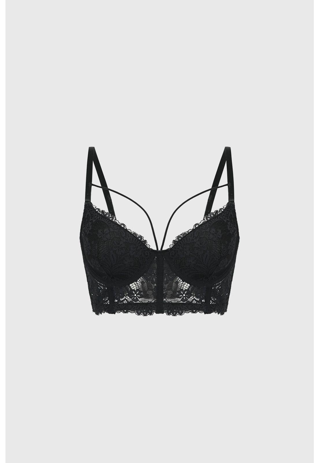 Sostén Mujer Copa Soft Encaje Negro - ll-0