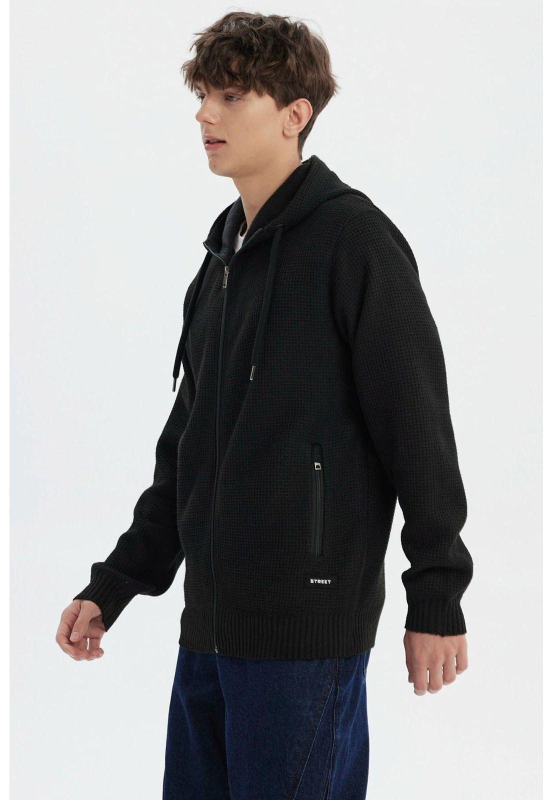 Sweater Hombre Slim Negro - ll-1