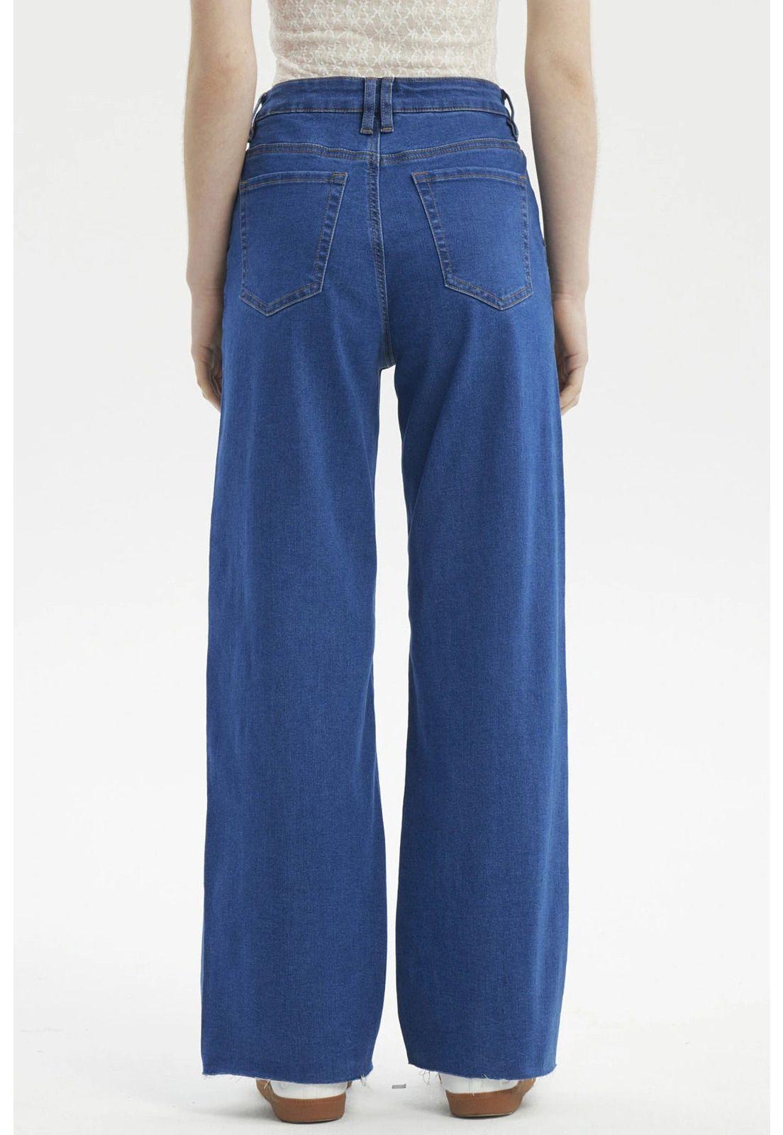 Jeans Mujer Calce Recto Azul - ll-2