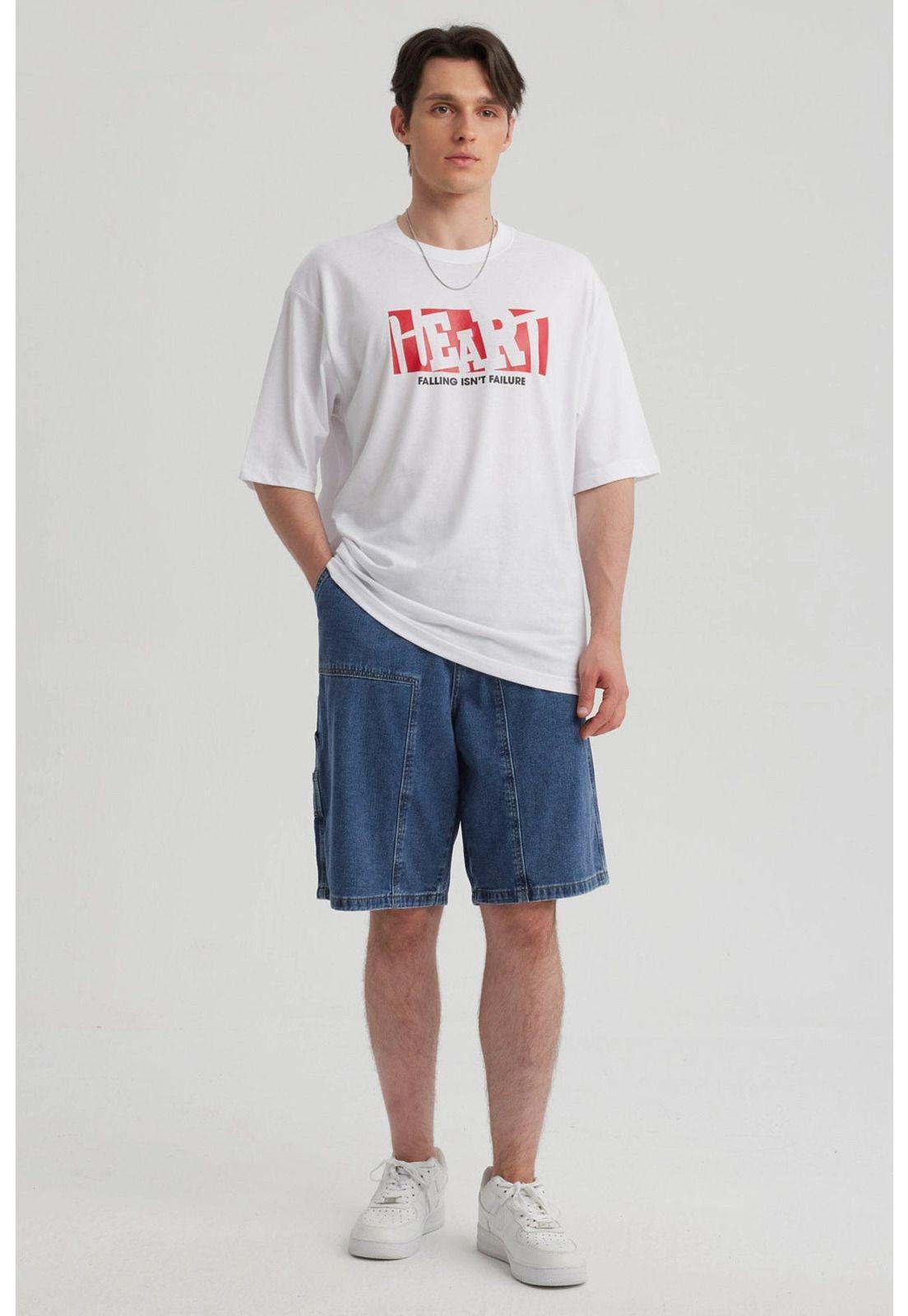 Bermuda Hombre Bolsillo Azul Claro-1