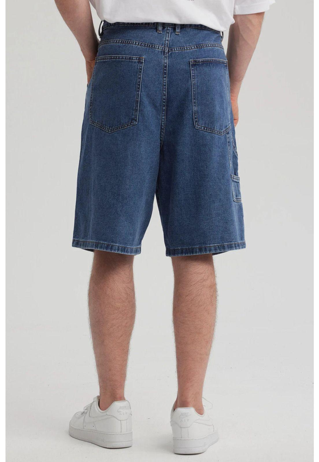 Bermuda Hombre Bolsillo Azul Claro-6