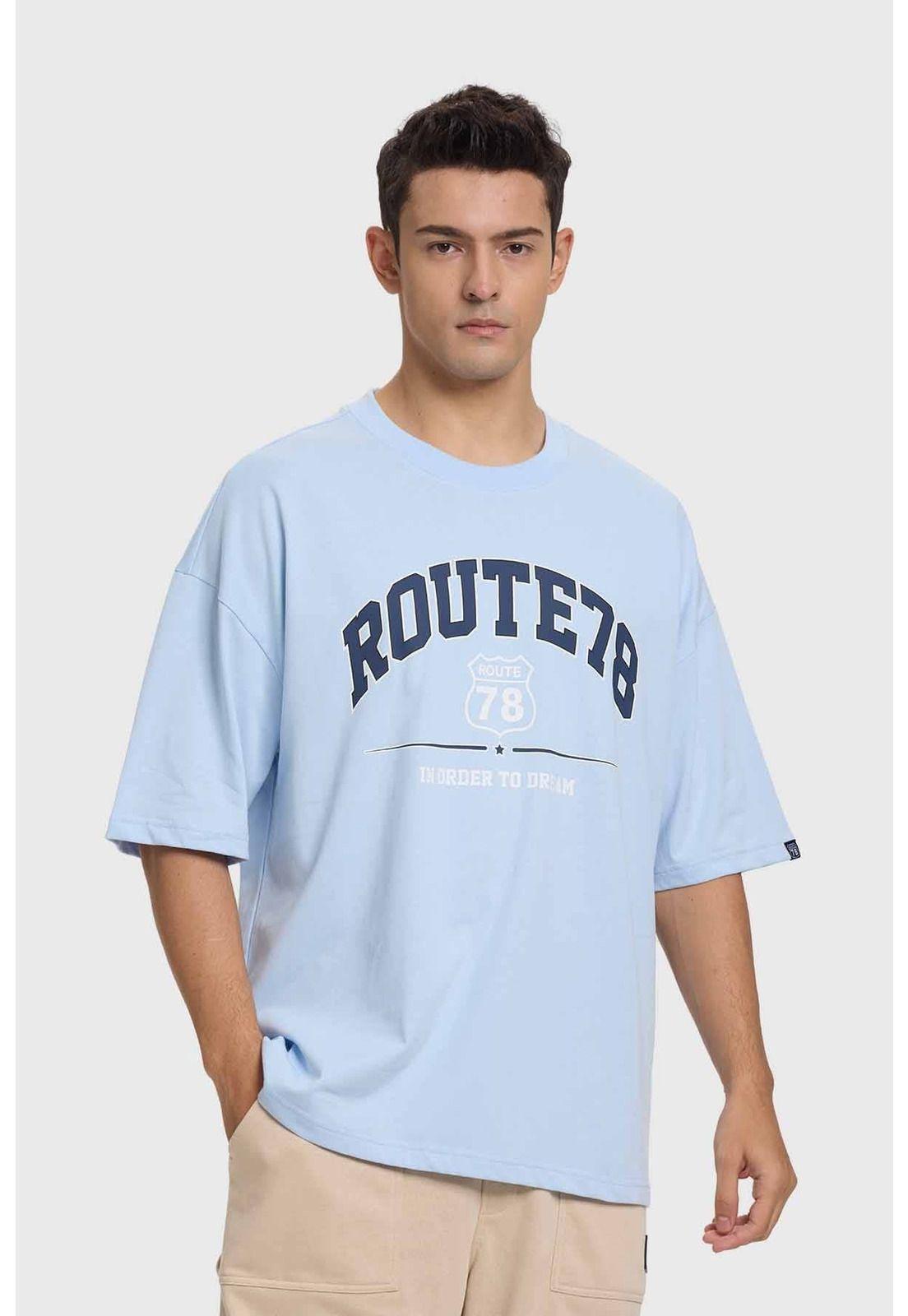 Polera Hombre College Celeste-0
