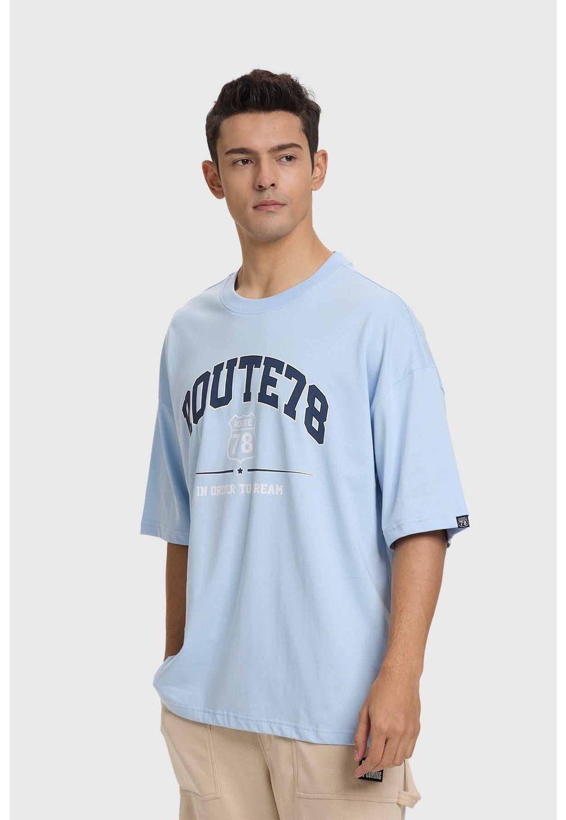 Polera Hombre College Celeste-1