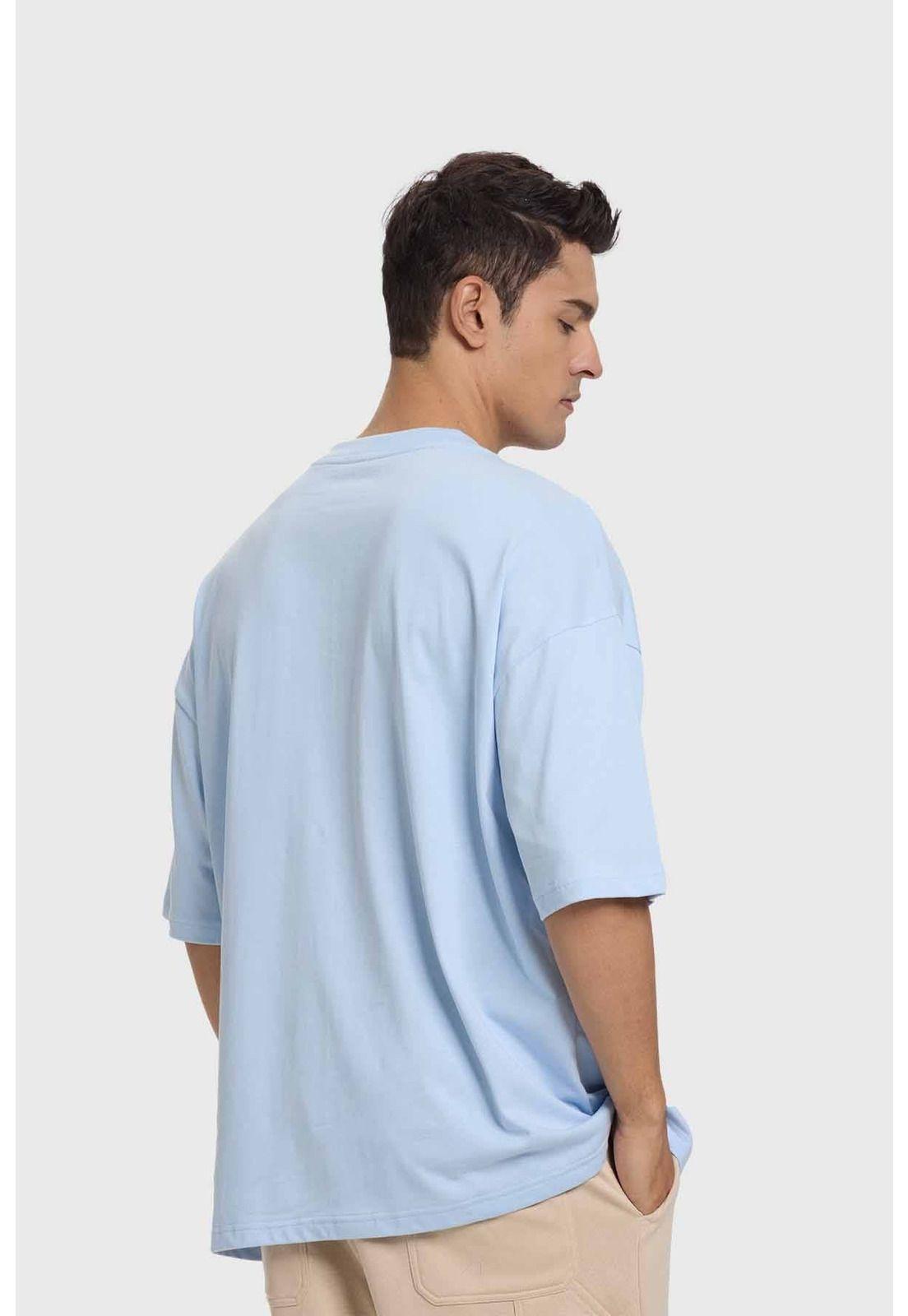 Polera Hombre College Celeste-2