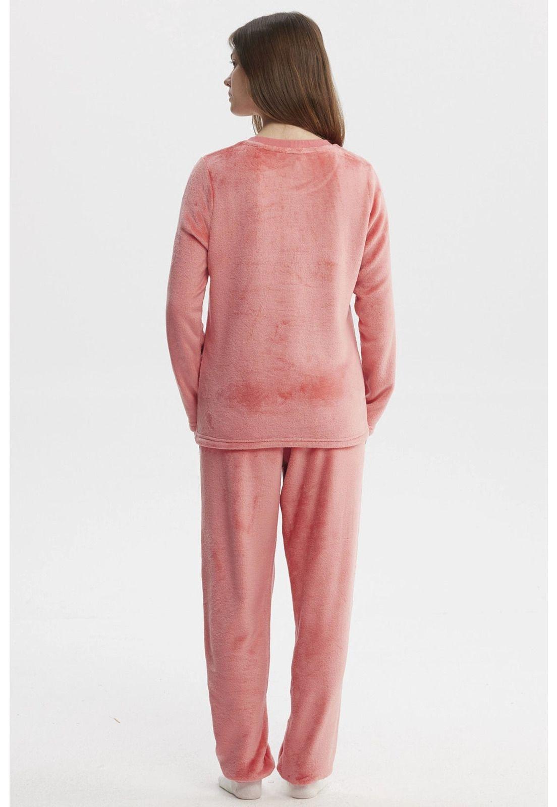 Pijama Mujer Pijama Polera Y Pantalón Rosado - lll-1