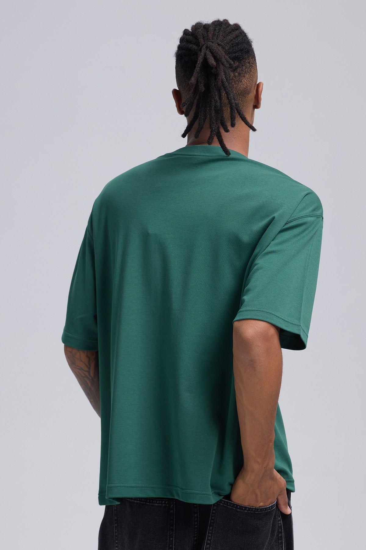 Polera Hombre Long Fit Básica Verde Claro-2
