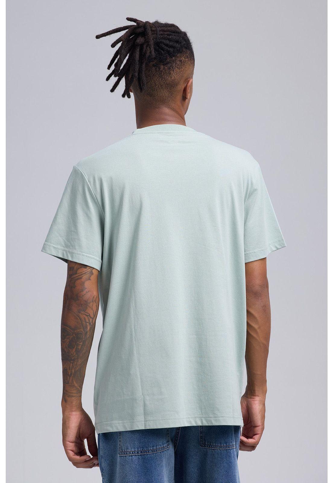 Polera Hombre Long Fit Básica Verde Claro-2