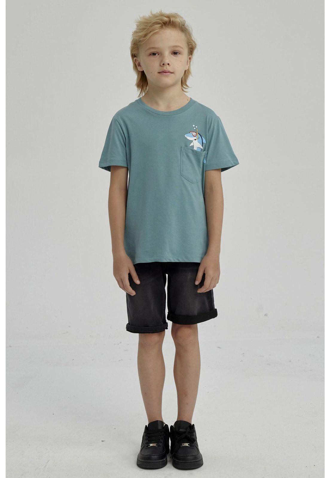 Bermuda Niño Básico Denim Negro-1