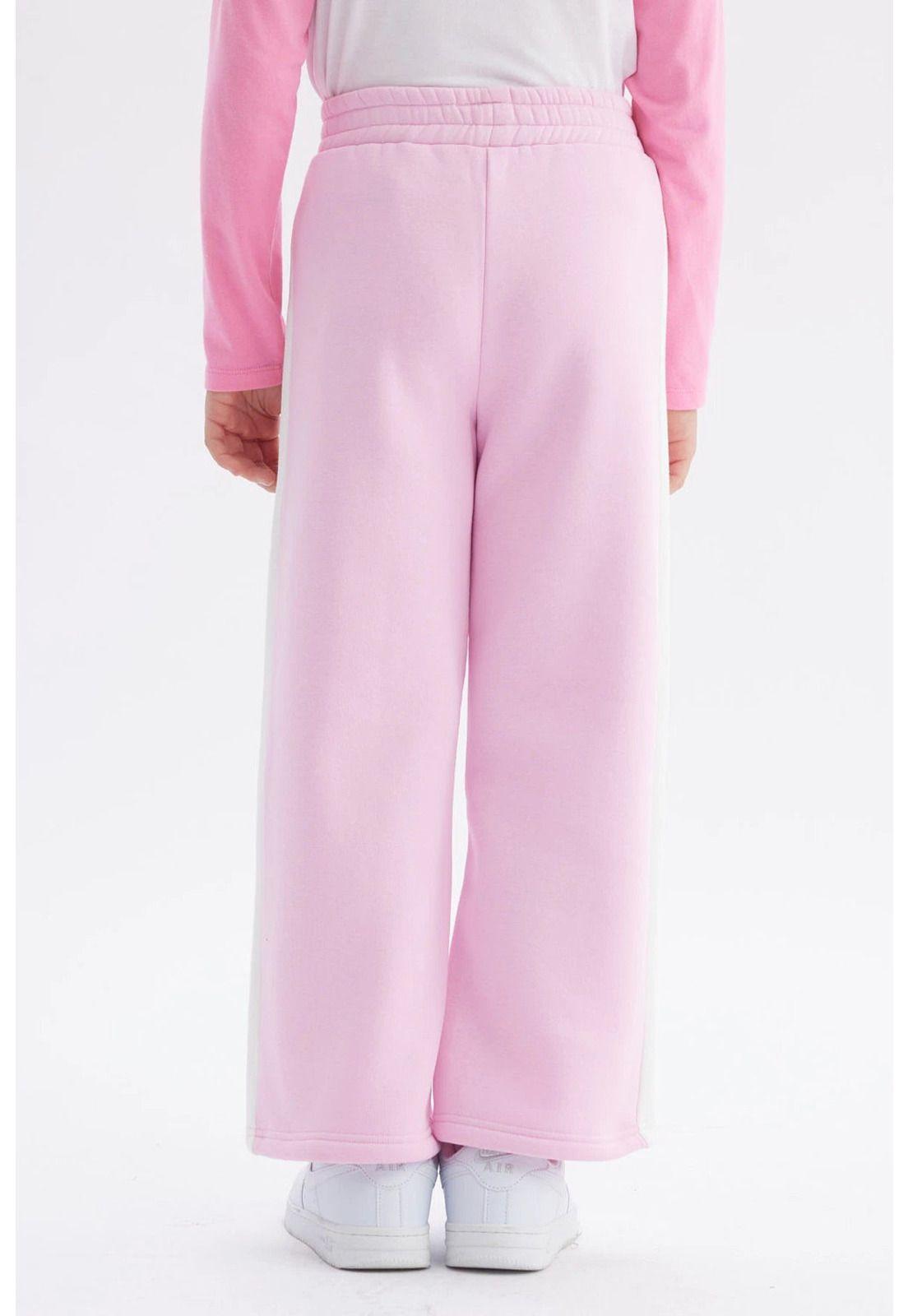 Pantalón Buzo Niña Wide Leg Rosado-2