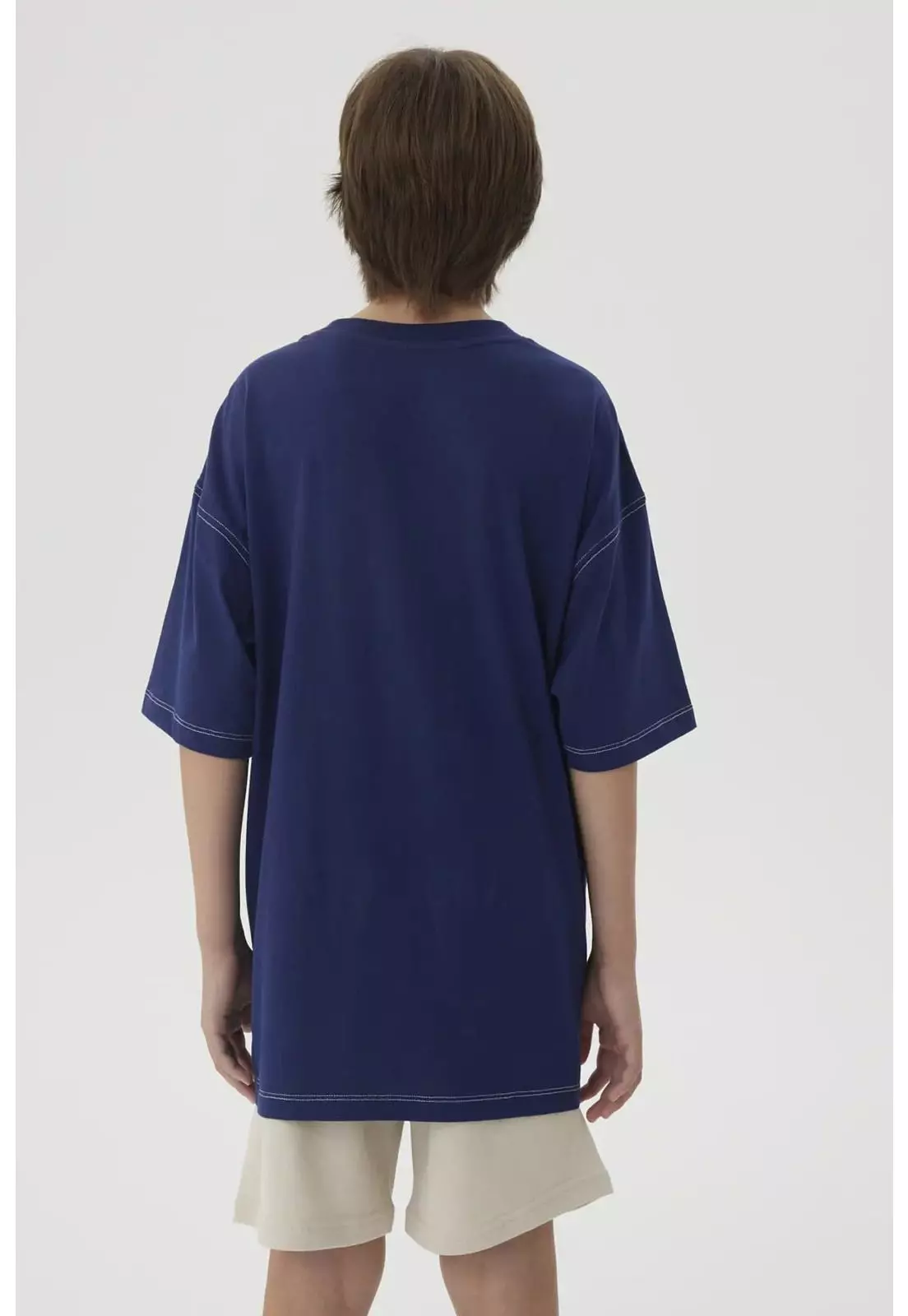 Polera Niño Bolsillo Print Azul Oscuro-2