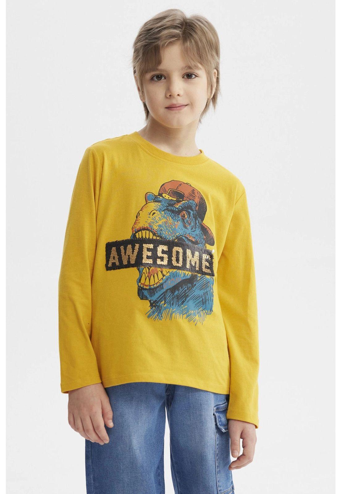 Polera Niño Toddler Print Mostaza - ll-0