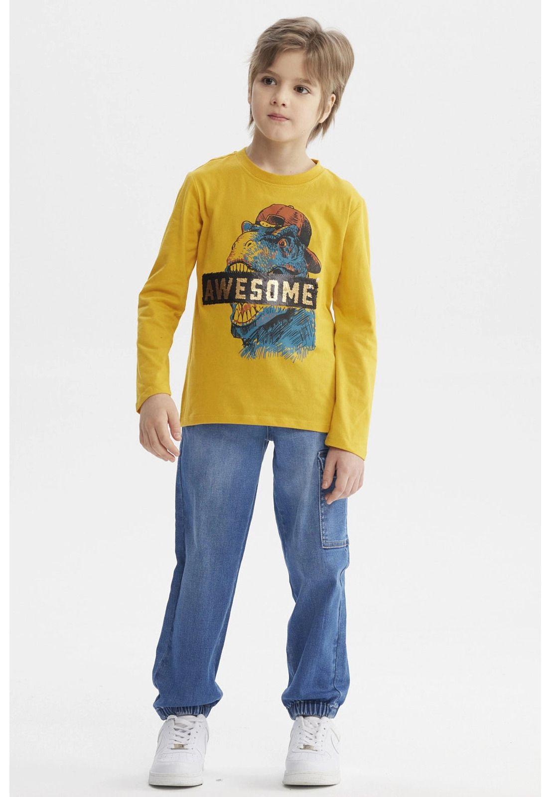 Polera Niño Toddler Print Mostaza - ll-3