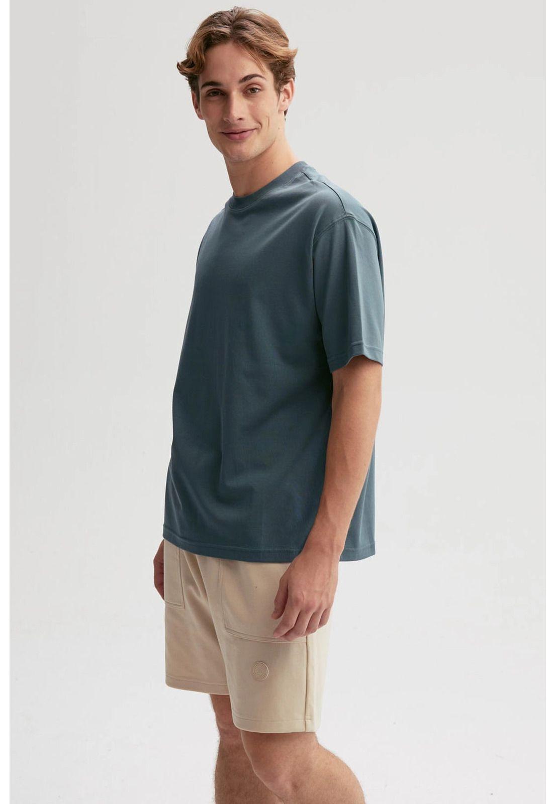 Polera Hombre Loose Fit Verde Olivo-1