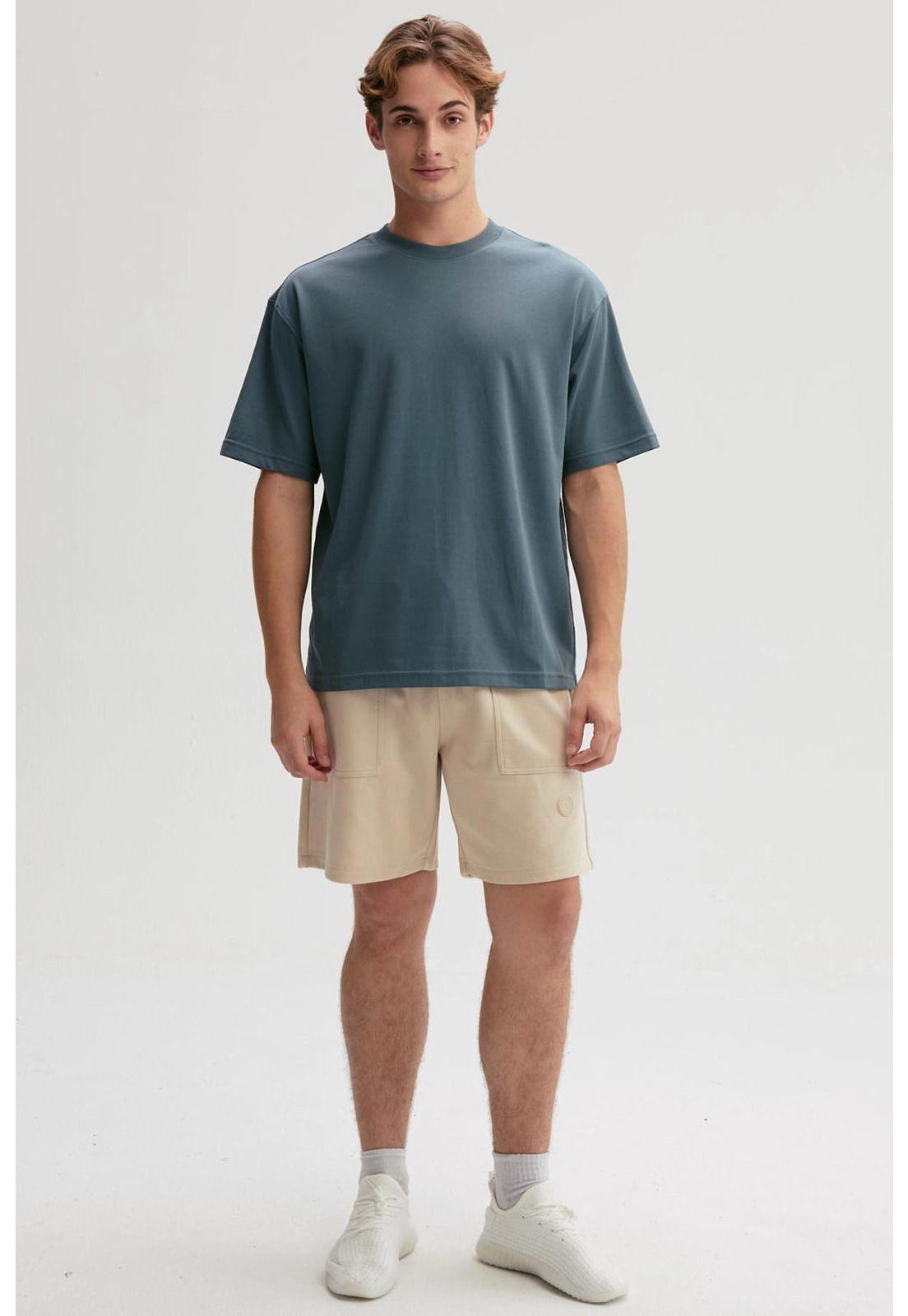 Polera Hombre Loose Fit Verde Olivo-3