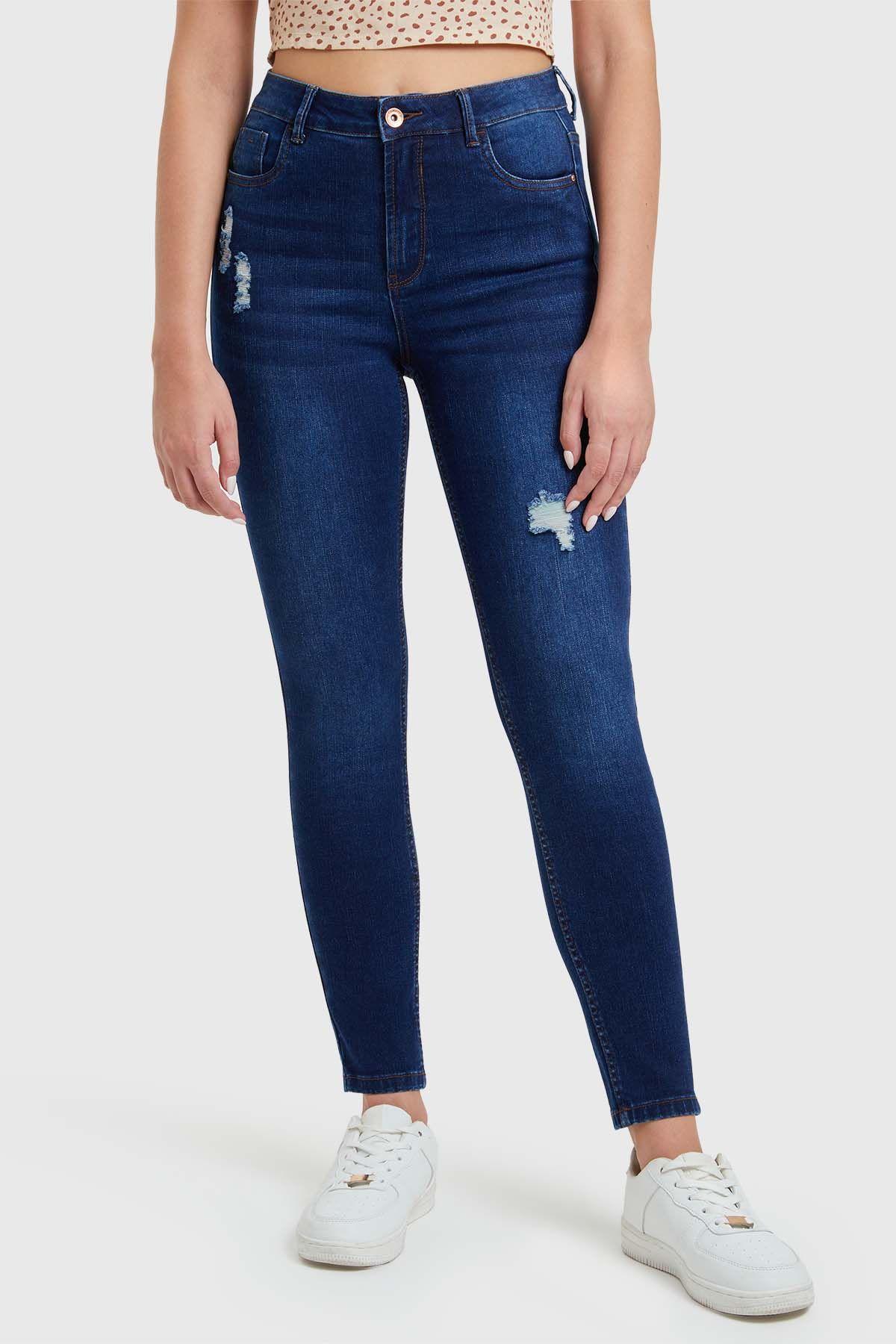 Jeans Skinny Mujer Lia Azul-0