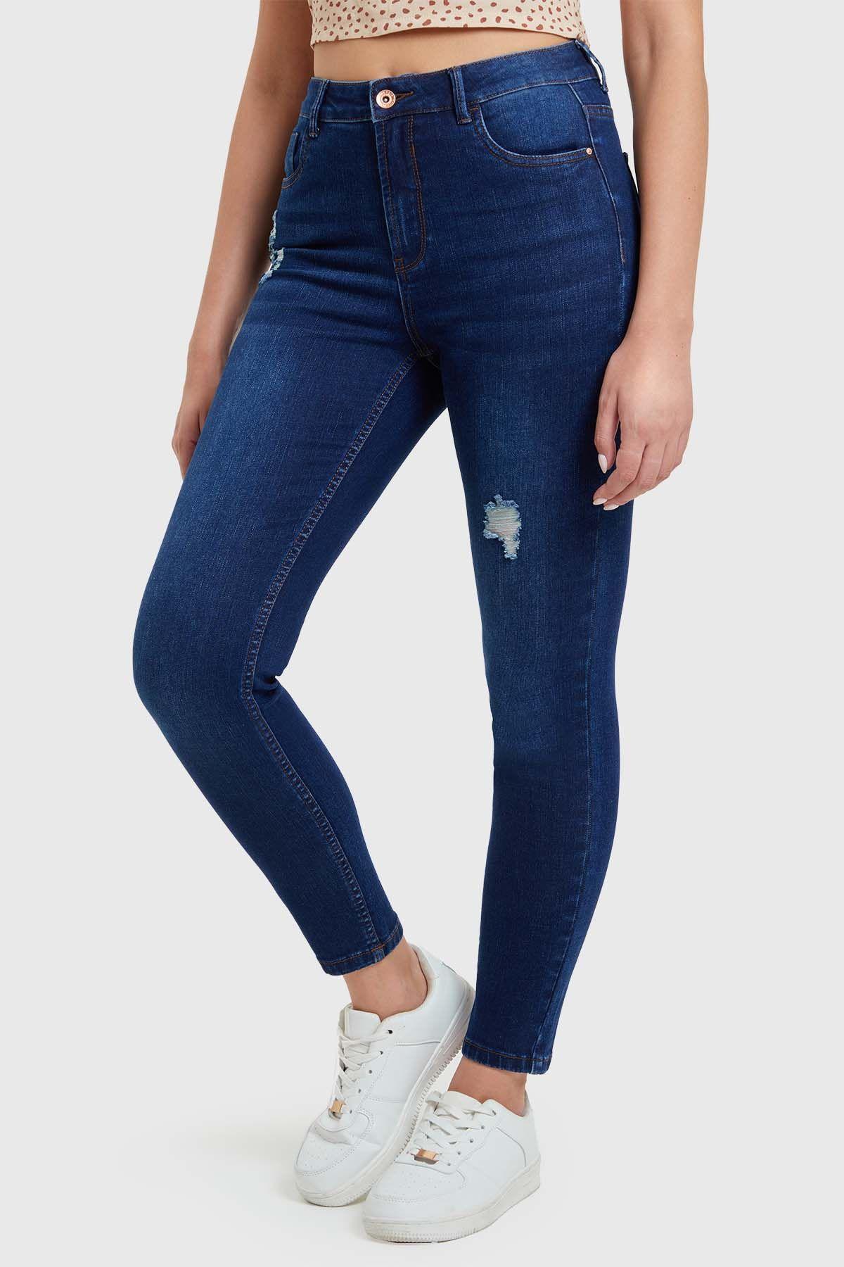Jeans Skinny Mujer Lia Azul-1
