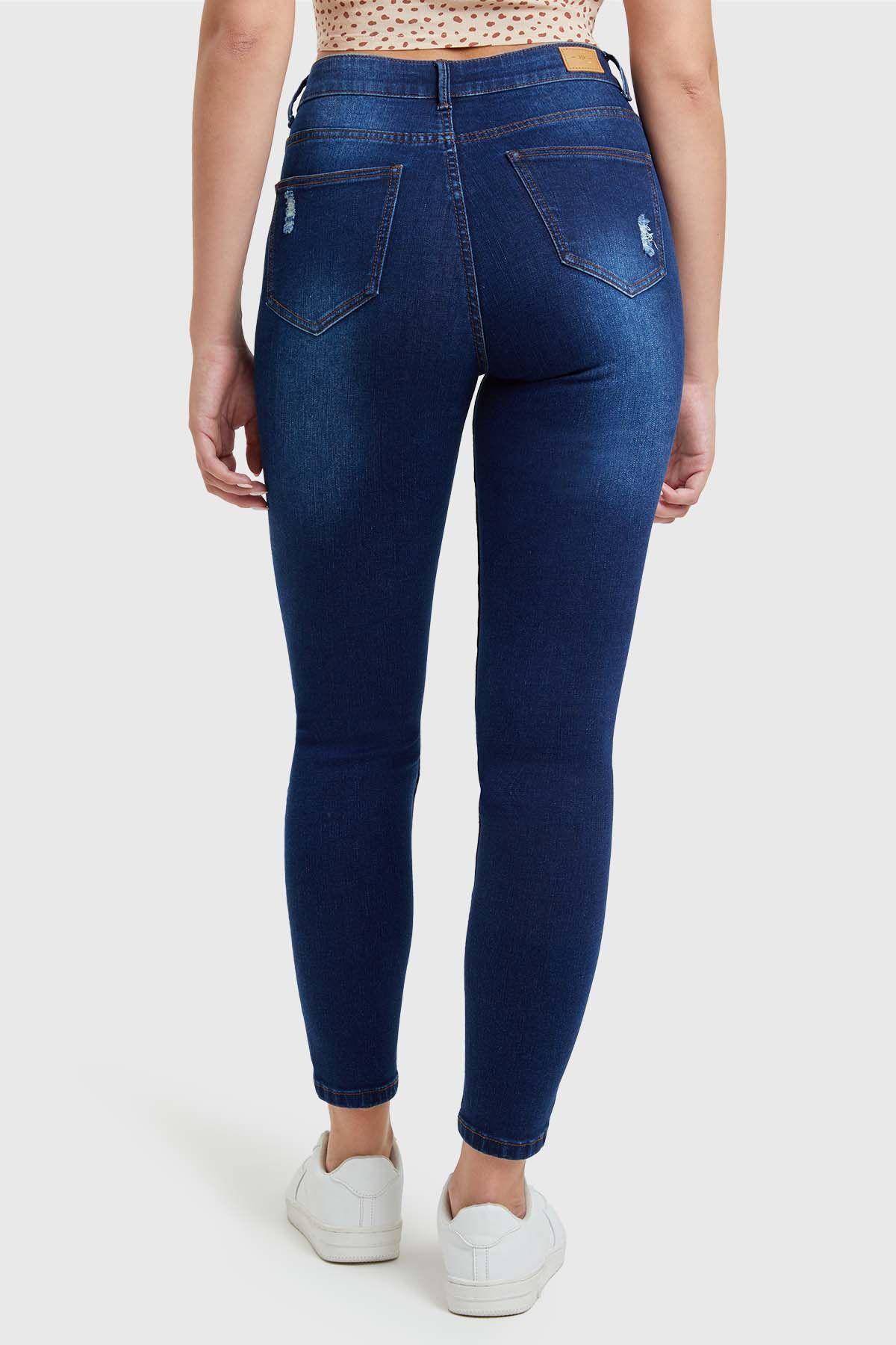 Jeans Skinny Mujer Lia Azul-2