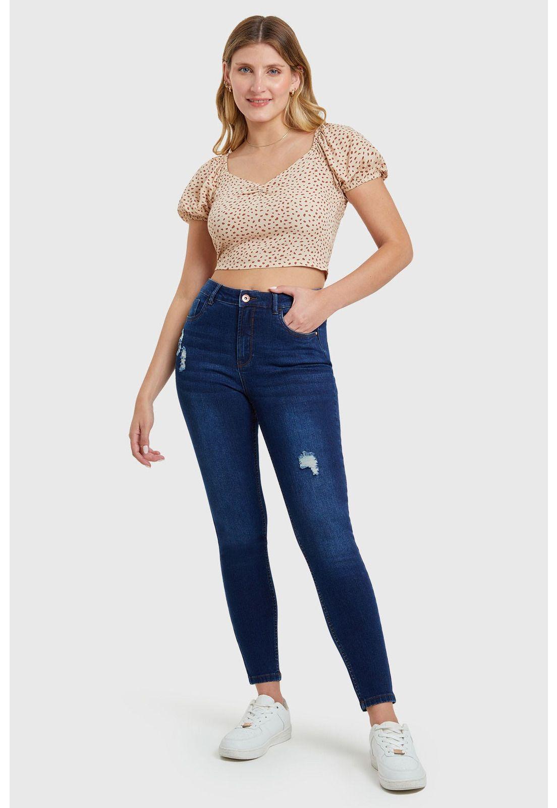 Jeans Skinny Mujer Lia Azul-3