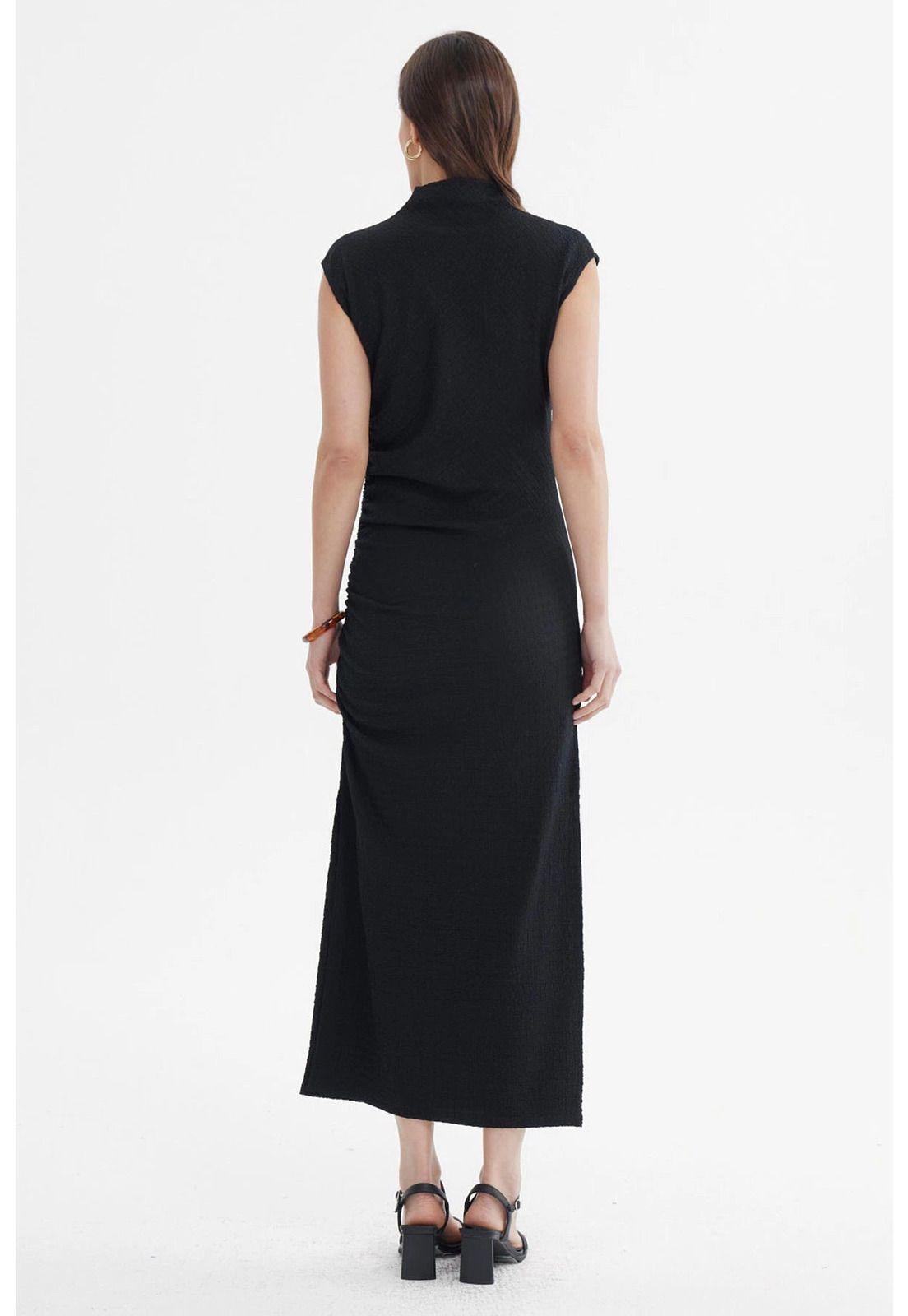 Vestido Mujer Largo Negro - ll-1