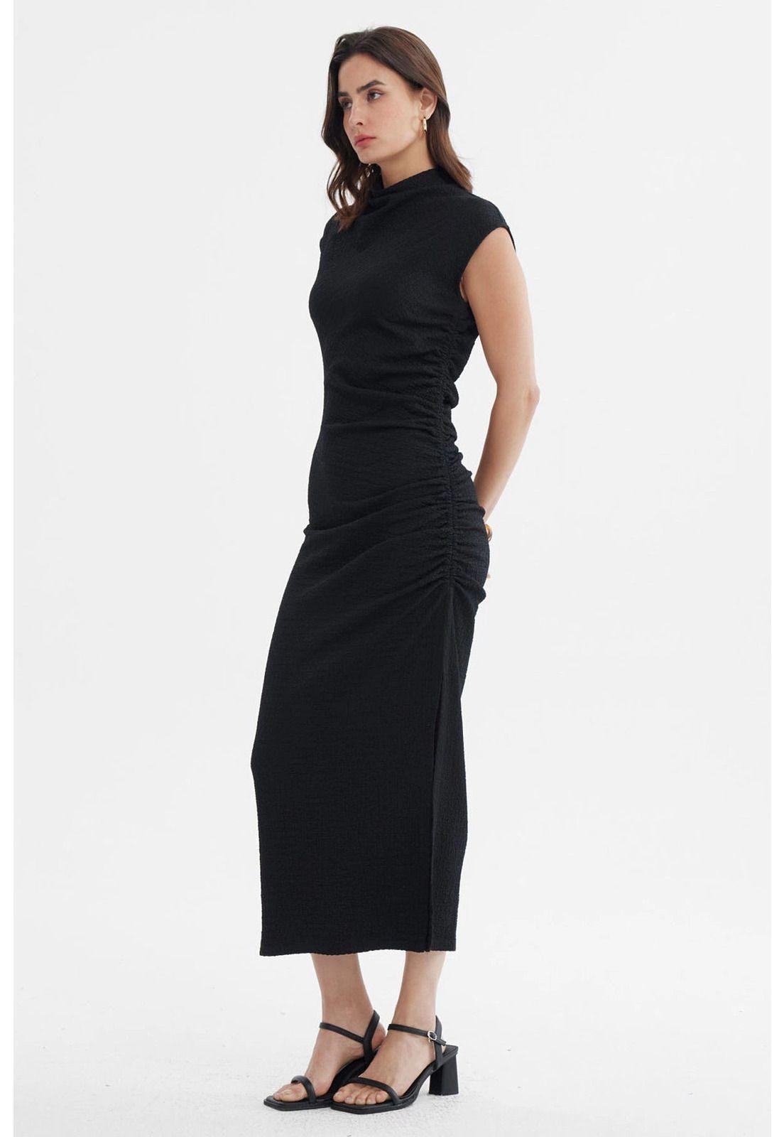 Vestido Mujer Largo Negro - ll-2