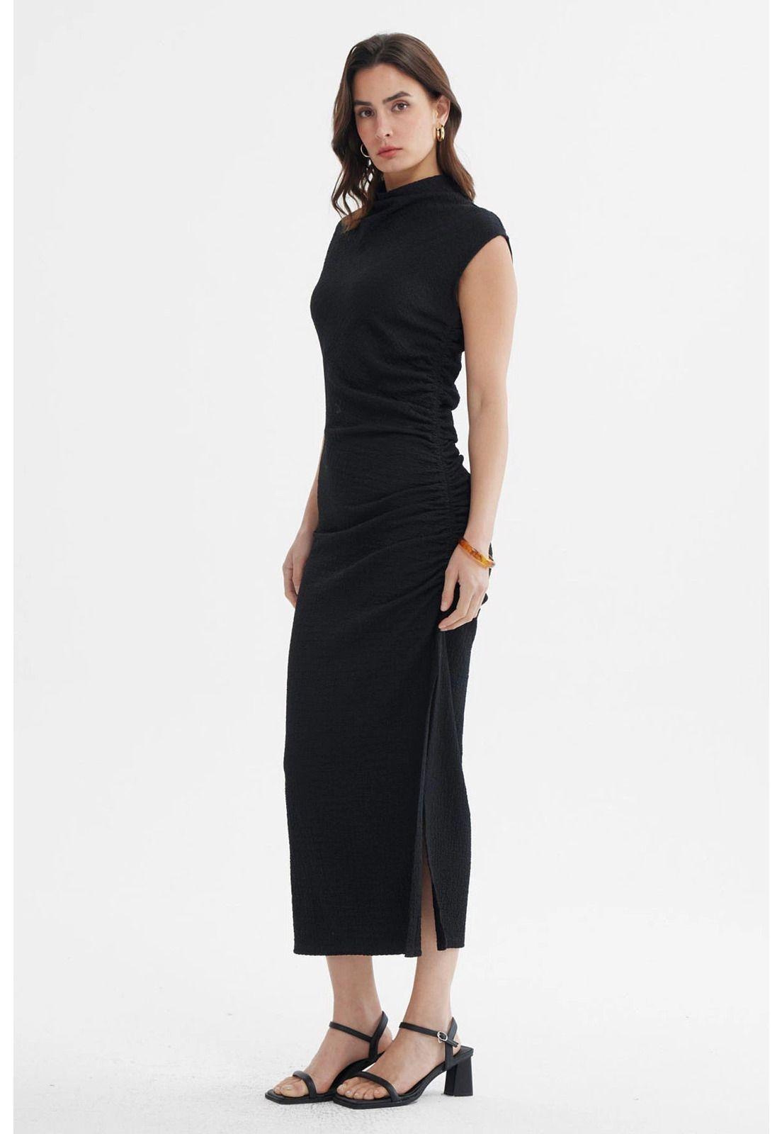 Vestido Mujer Largo Negro - ll-3