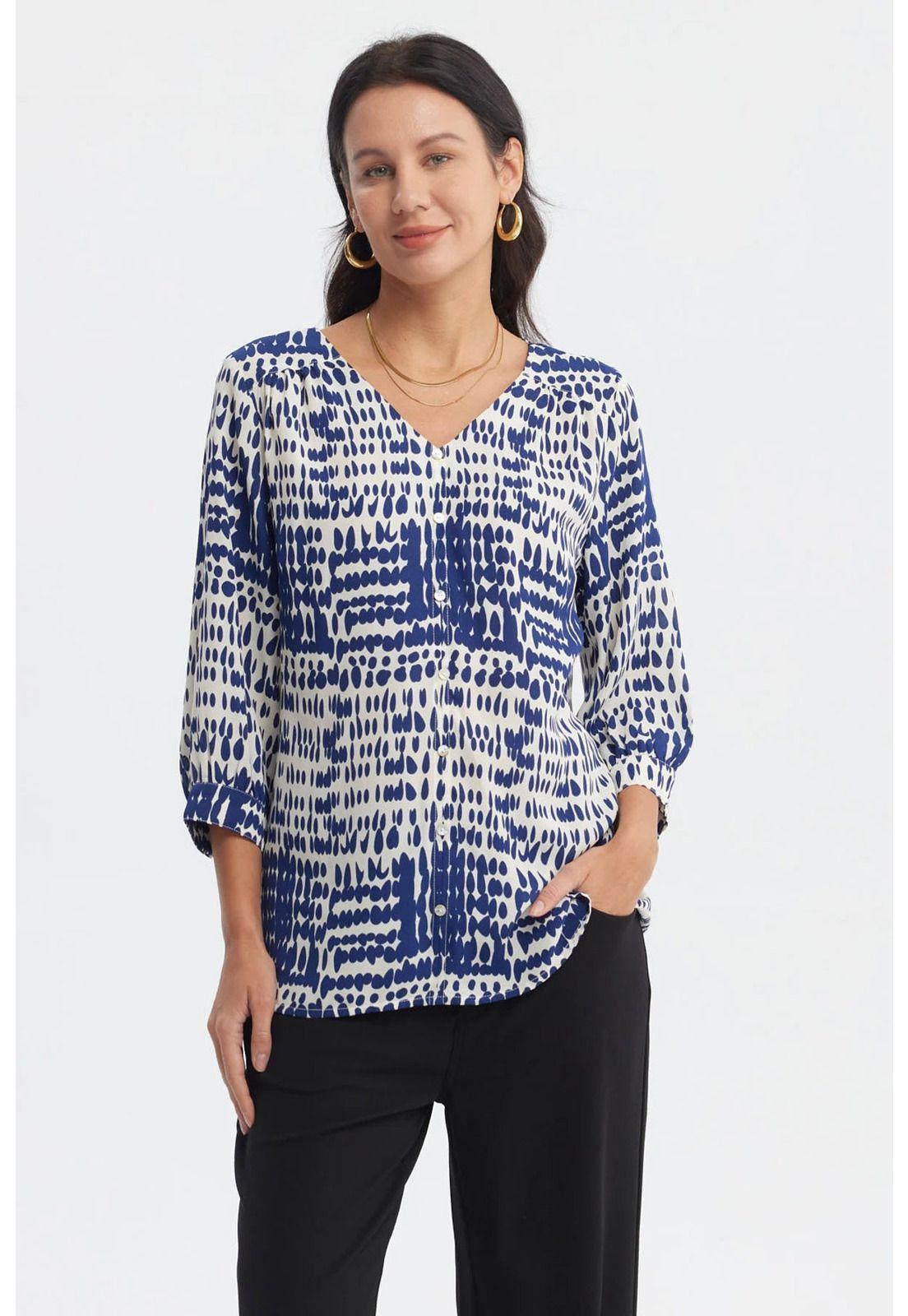 Blusa Mujer Crep Lisa Crudo-0