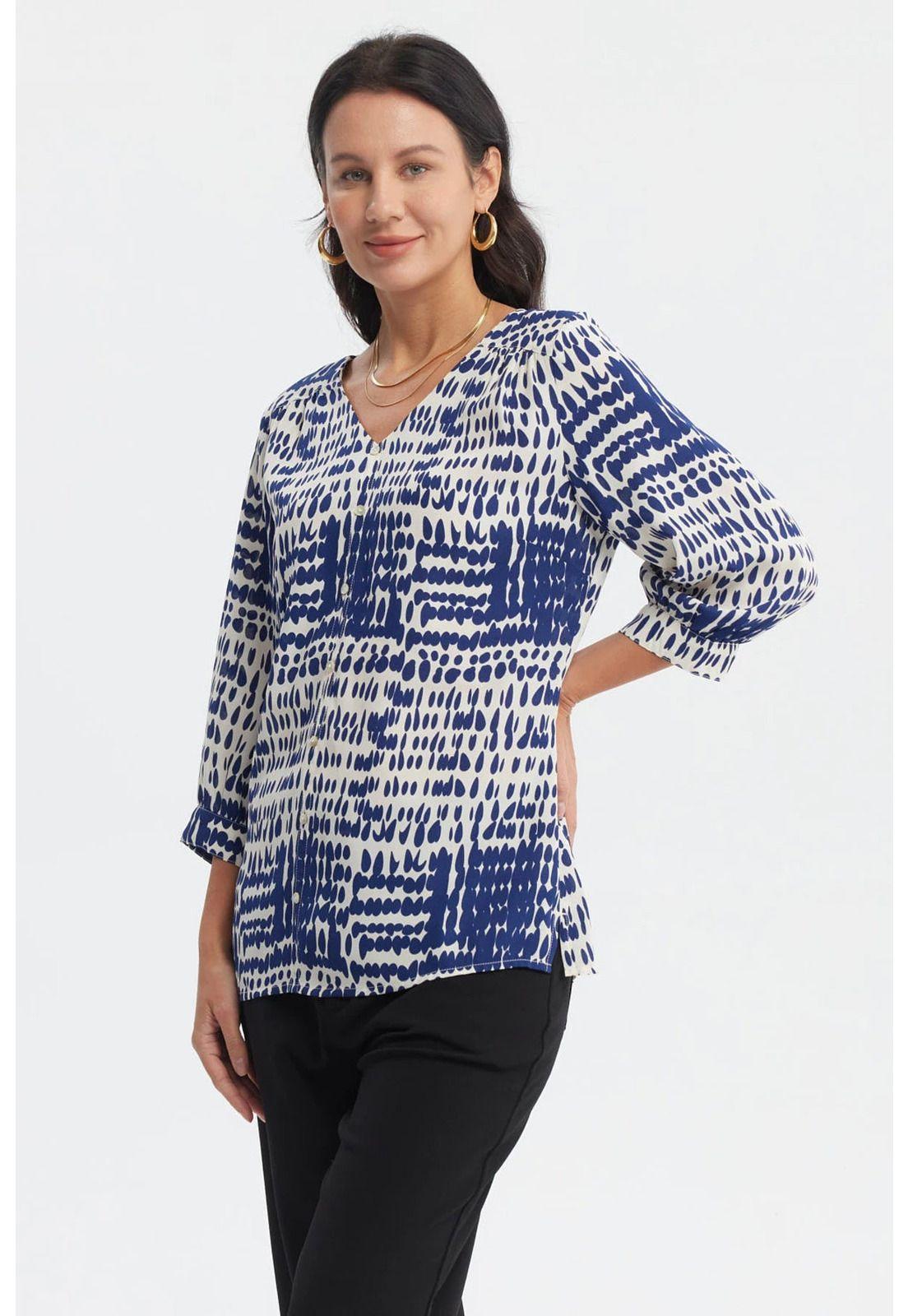 Blusa Mujer Crep Lisa Crudo-1