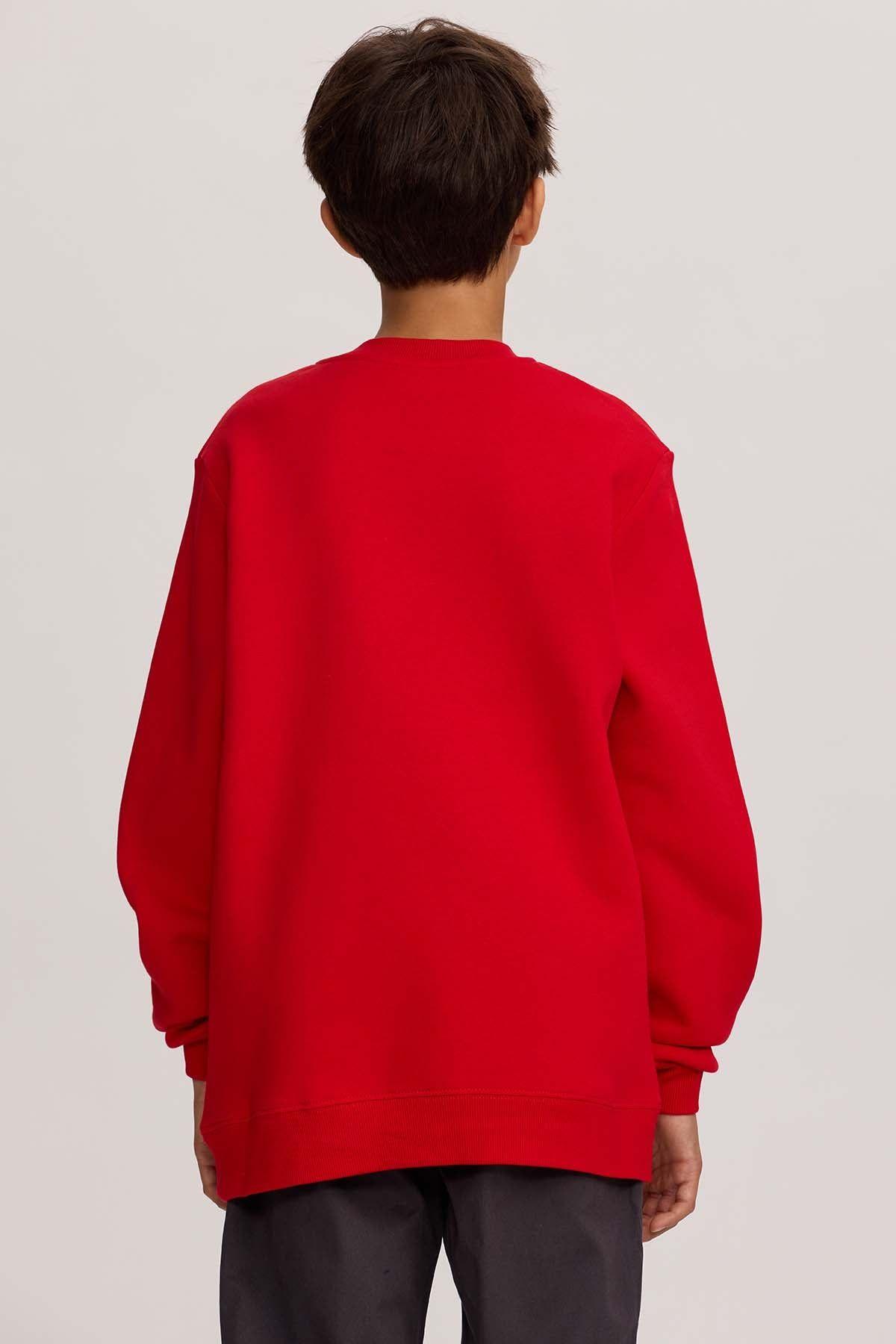 Polerón Niño Básico Print Rojo-2