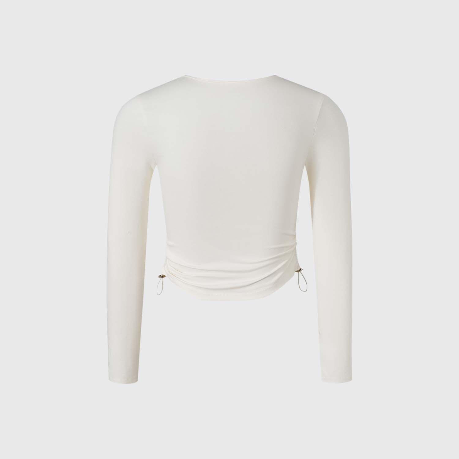 Polera Niña Rigido Strass Crudo Fashion's Park-1