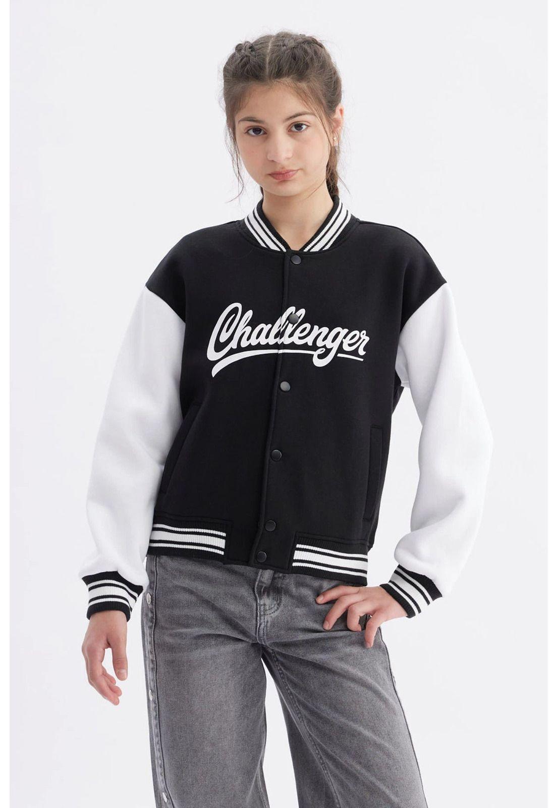 Chaqueta Niña Bomber Negro - lll-0