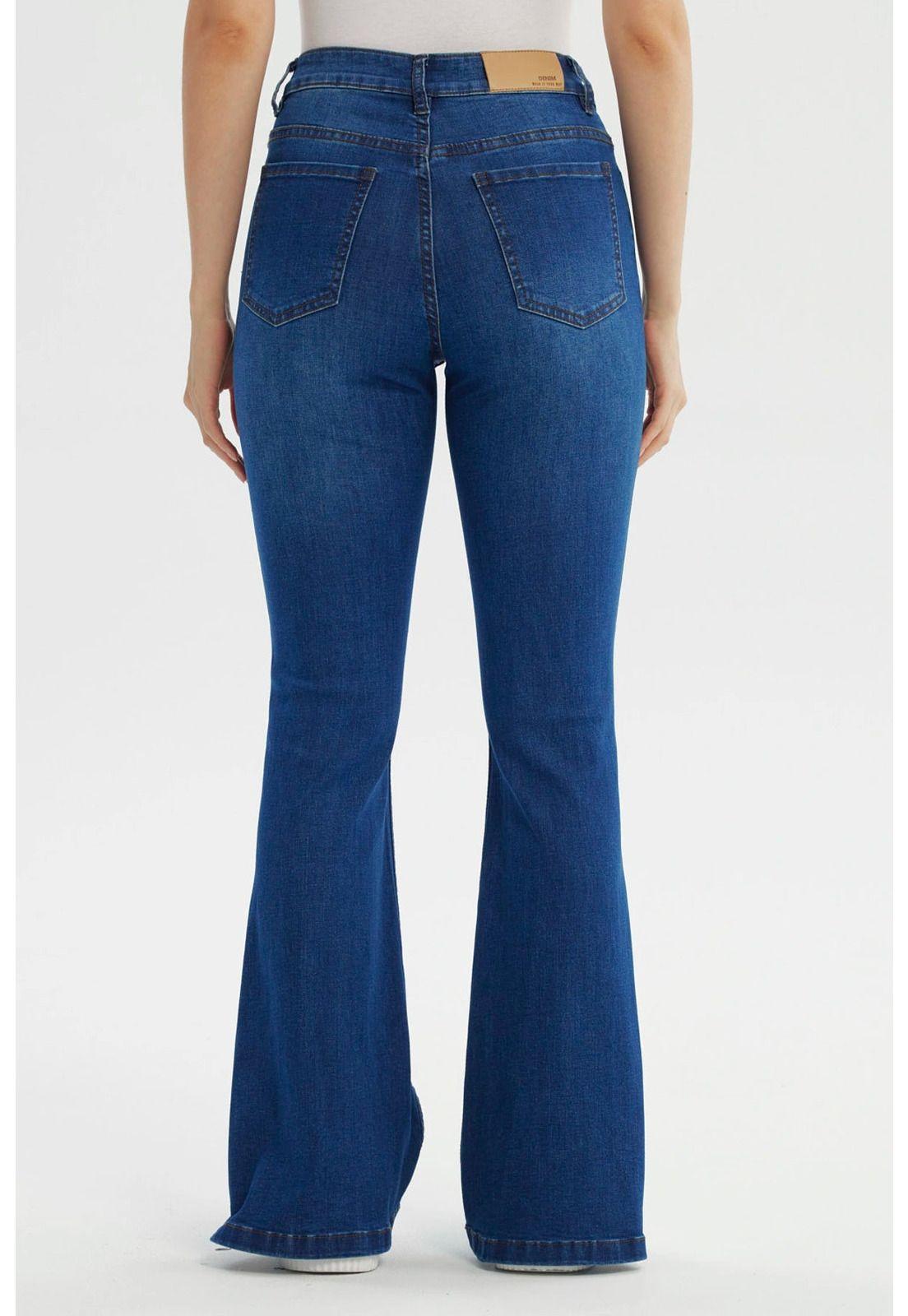 Jeans Mujer Flare Azul Oscuro - Vlll-2