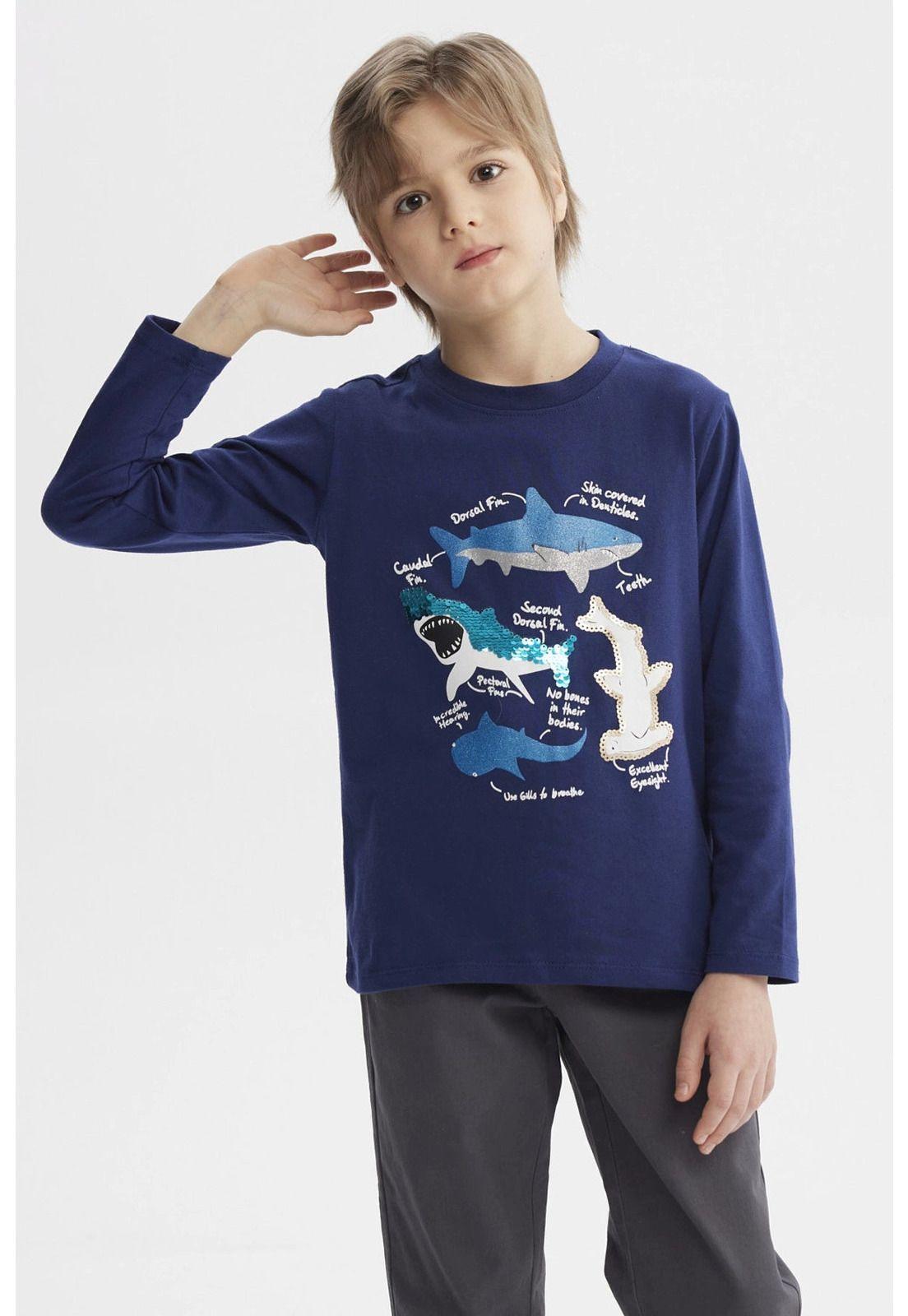 Polera Niño Toddler Print Azul Oscuro-0