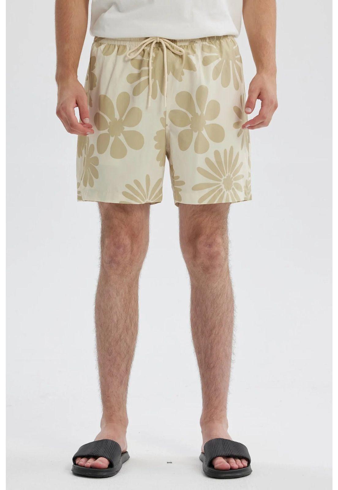 Short De Baño Hombre Tropical Beige-0